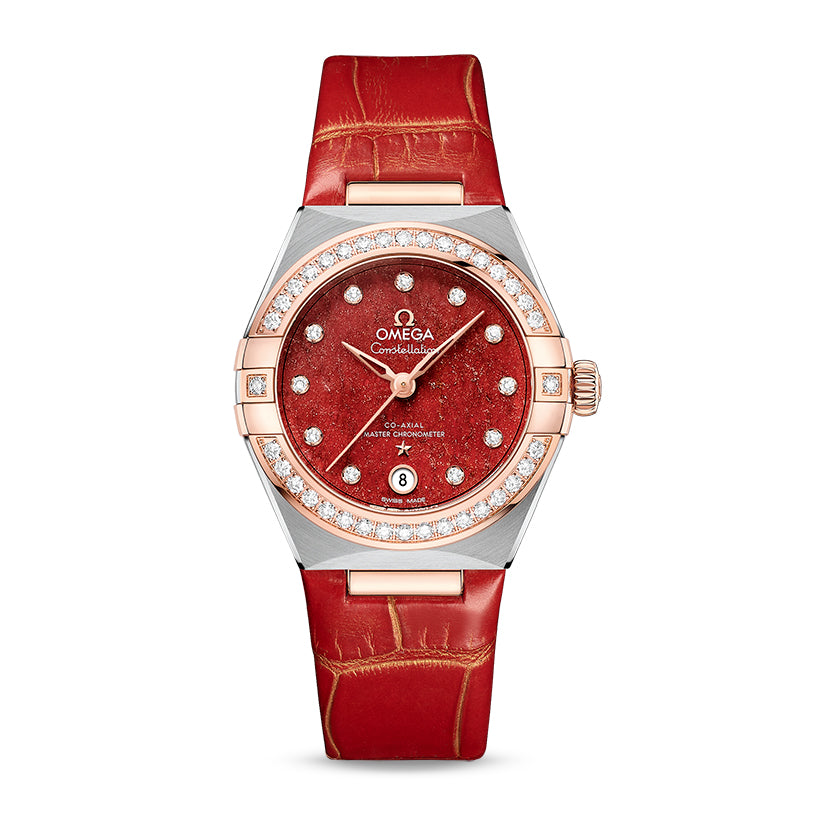 Omega Constellation Watch, 29mm Red Dial, 131.28.29.20.99.002