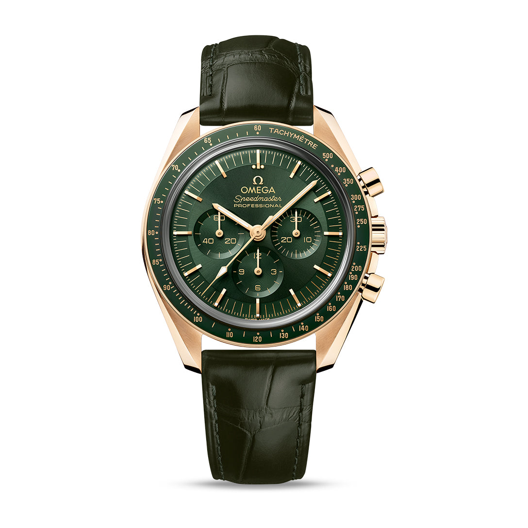 Omega Speedmaster Moonwatch Professional Chronograph Watch, 42mm Green Dial, 310.63.42.50.10.001