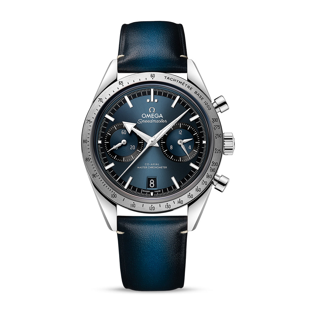 Omega Speedmaster '57 Chronograph Watch, 40.5mm Blue Dial, 332.12.41.51.03.001