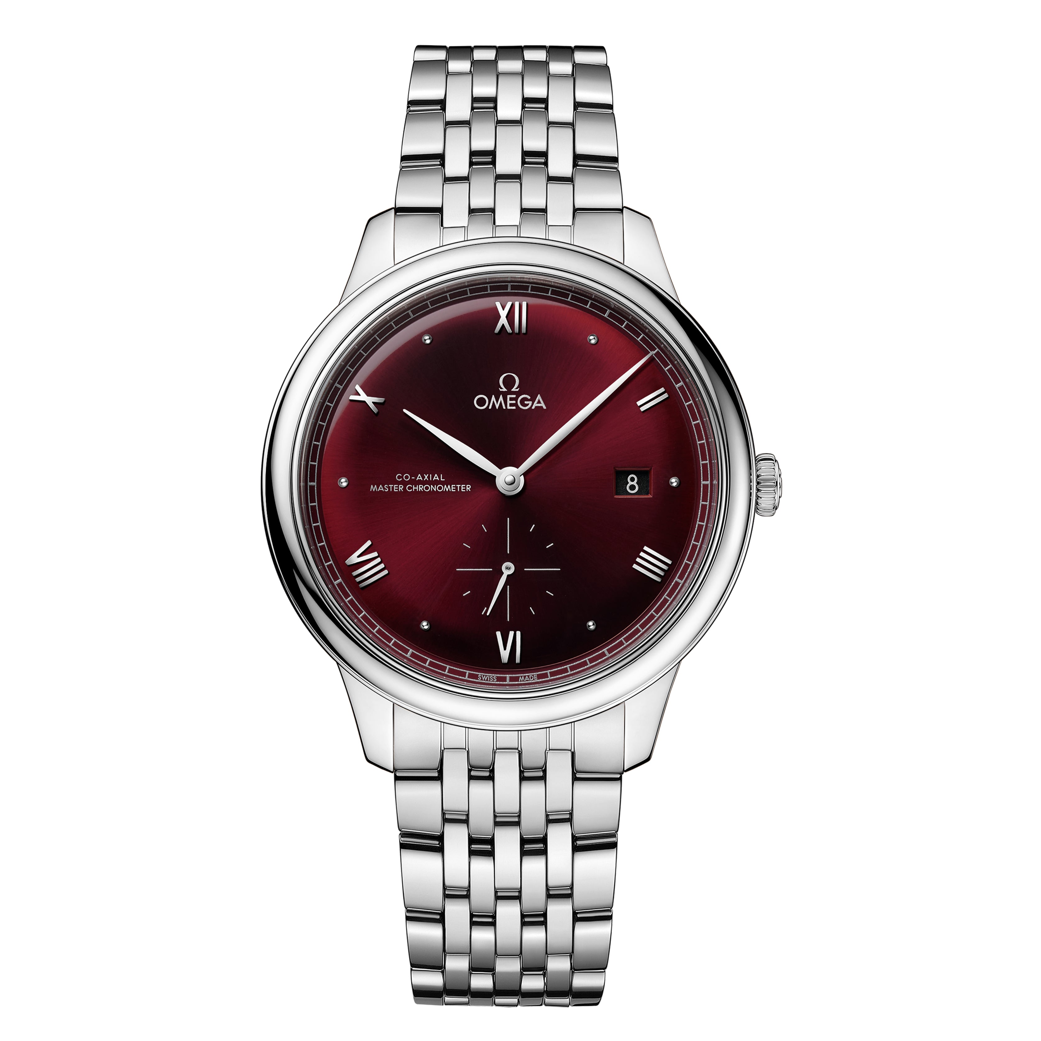 Omega De Ville Prestige Watch, 41mm Red Dial, 434.10.41.20.11.001
