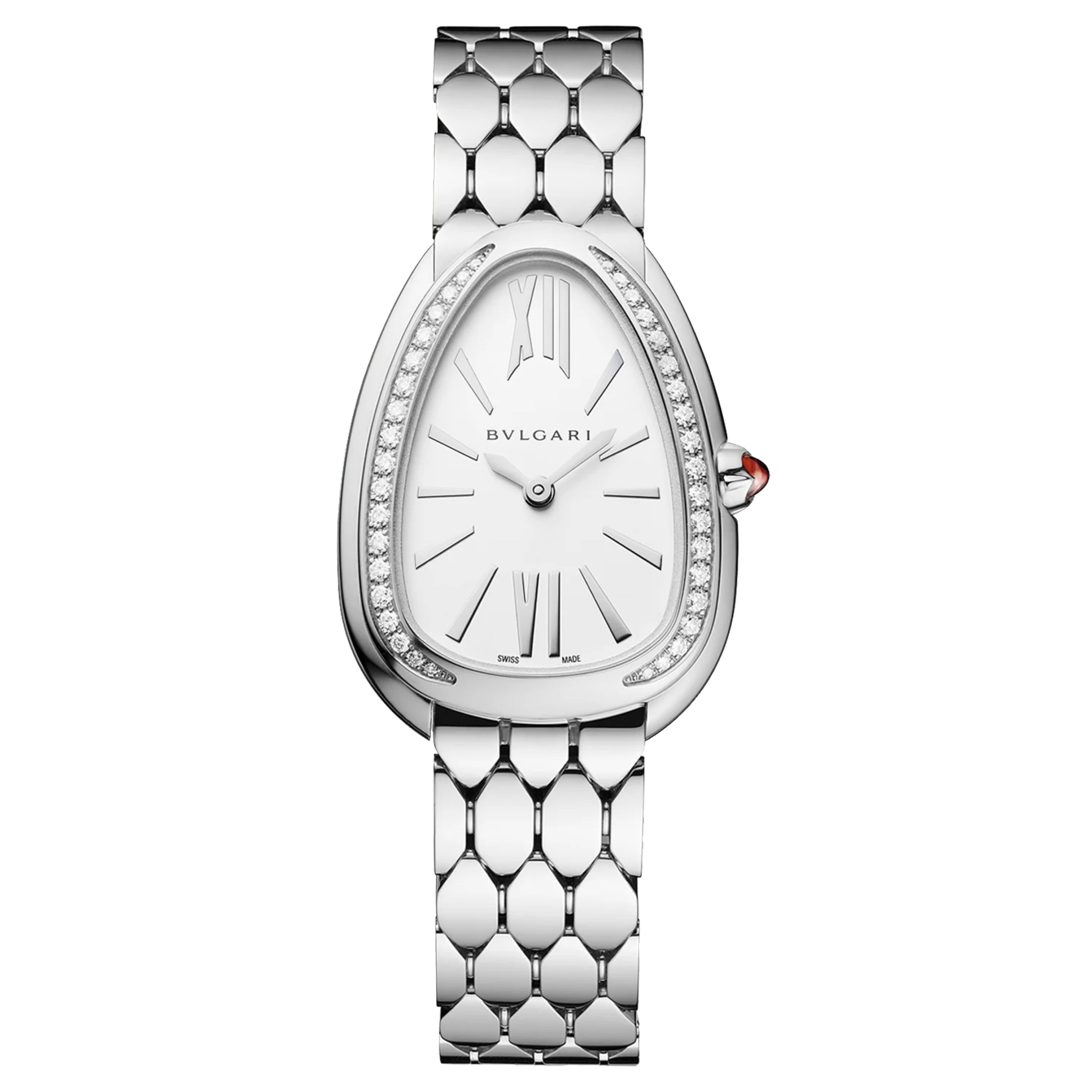 Bulgari Serpenti Seduttori Watch, 33mm White Dial, 103361