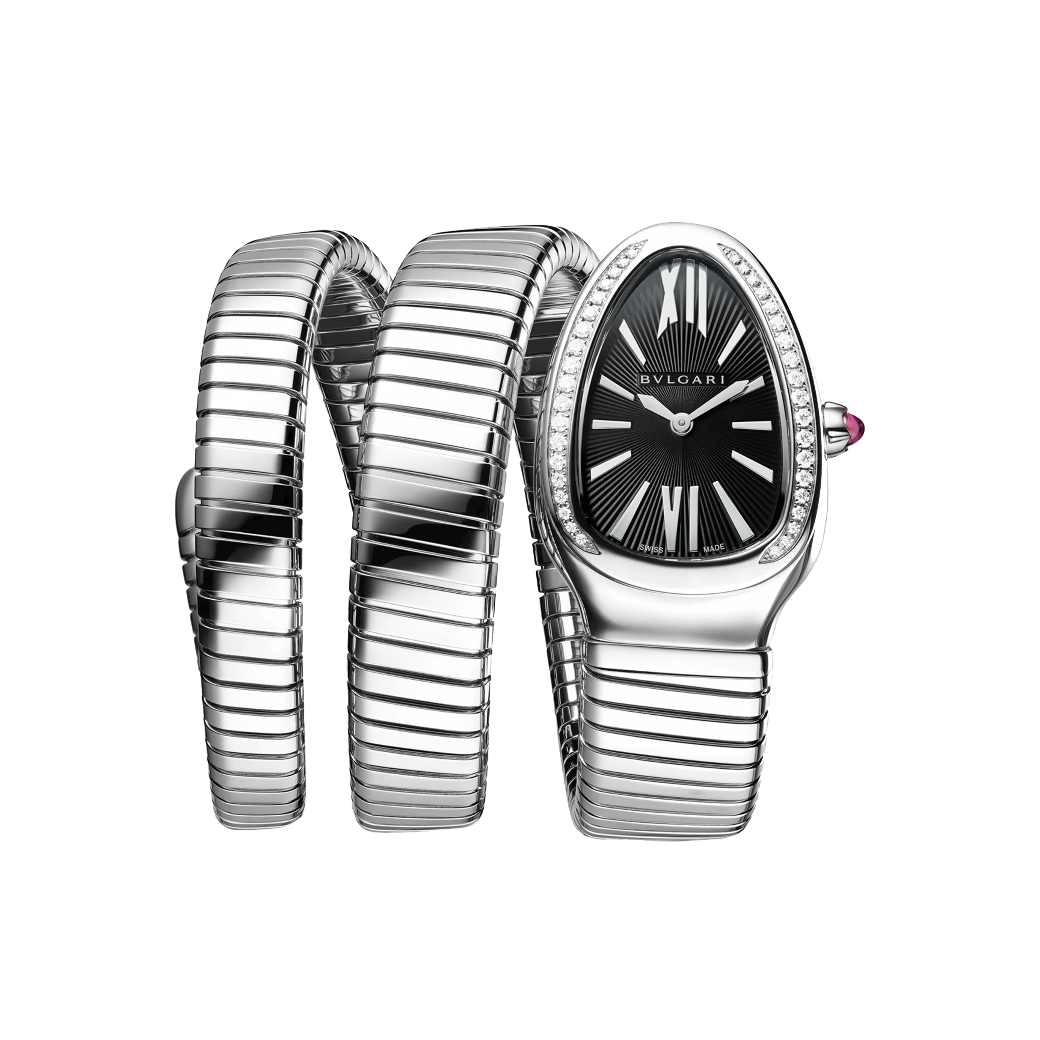 Bulgari Serpenti Tubogas Watch, 35mm Black Dial, 103433