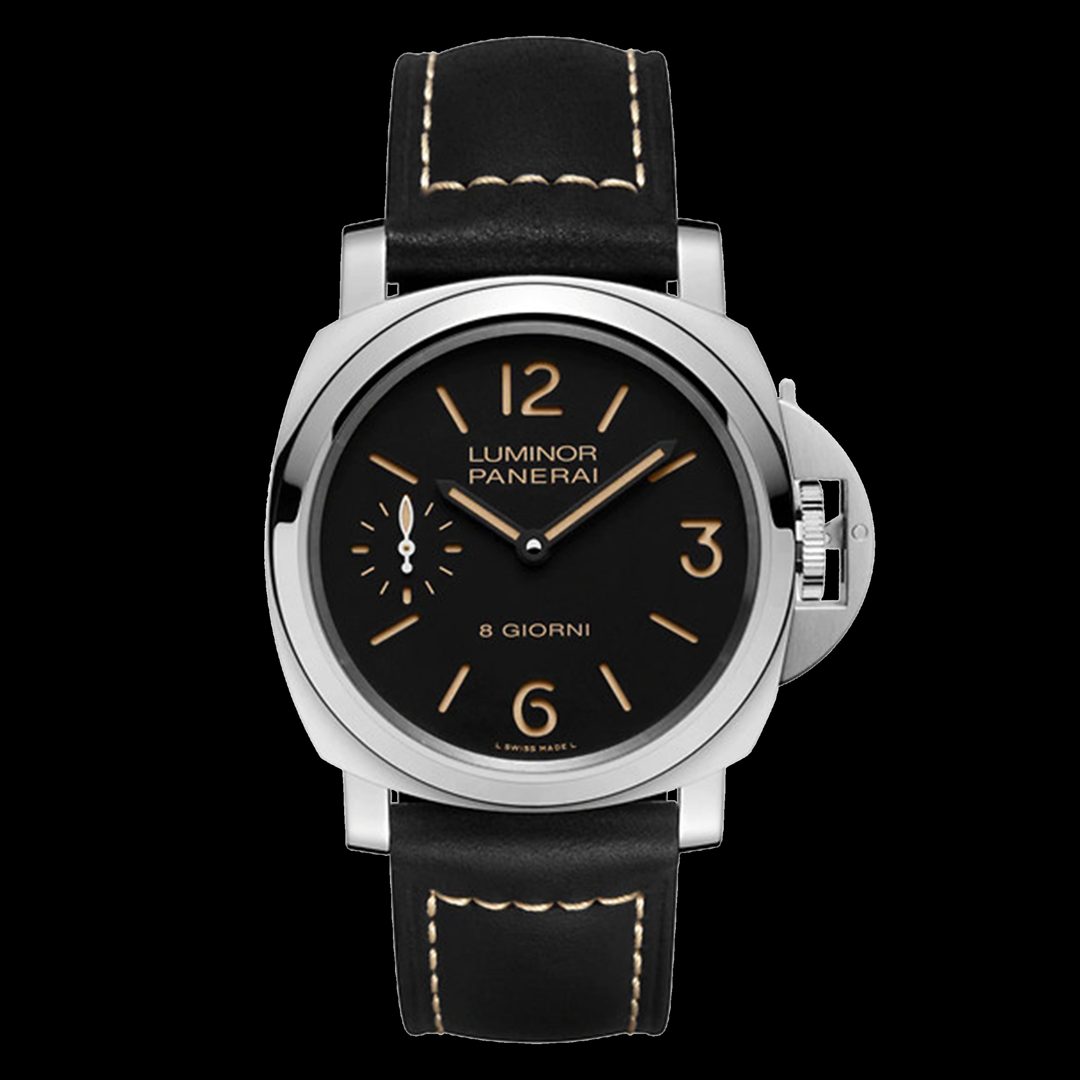 Panerai Luminor 8 Giorni Watch, 44mm Black Dial, PAM00915