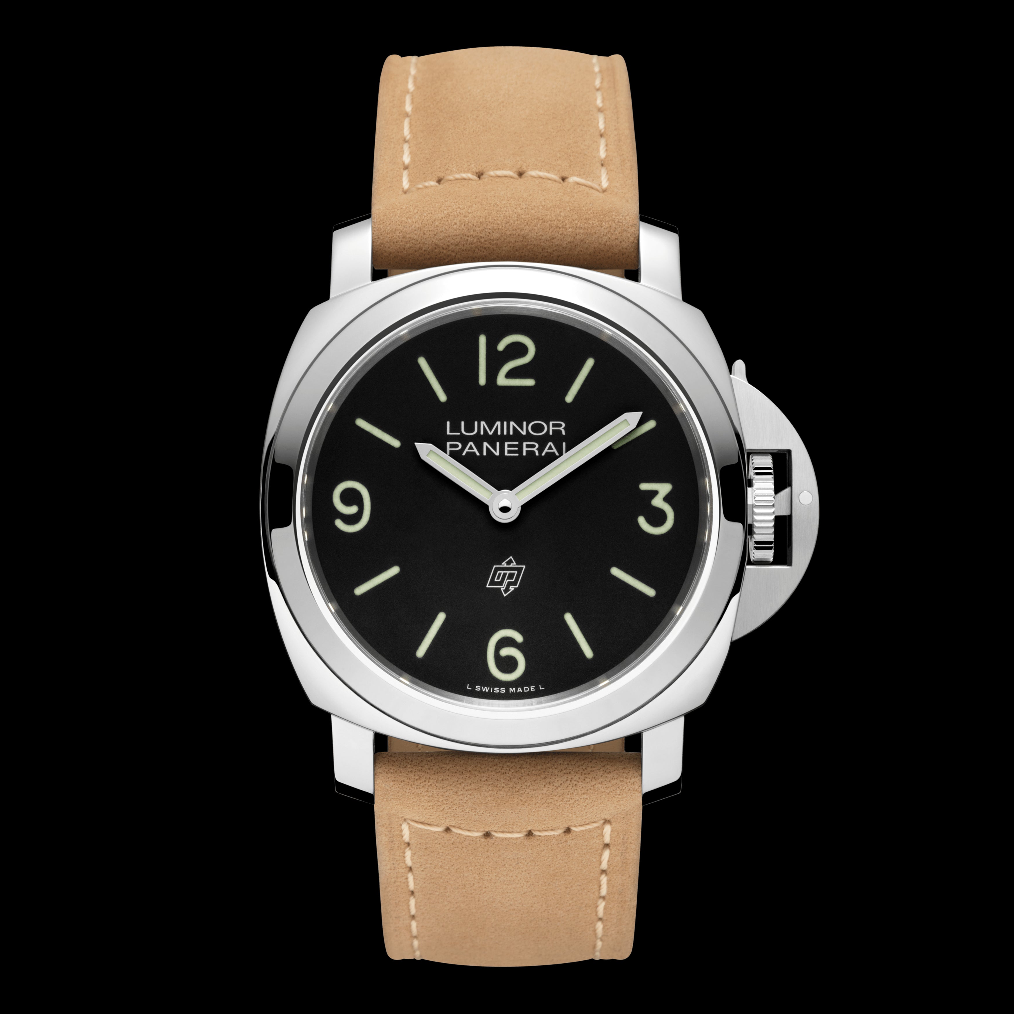 Panerai Luminor Base Logo Watch, 44mm Black Dial, PAM01086