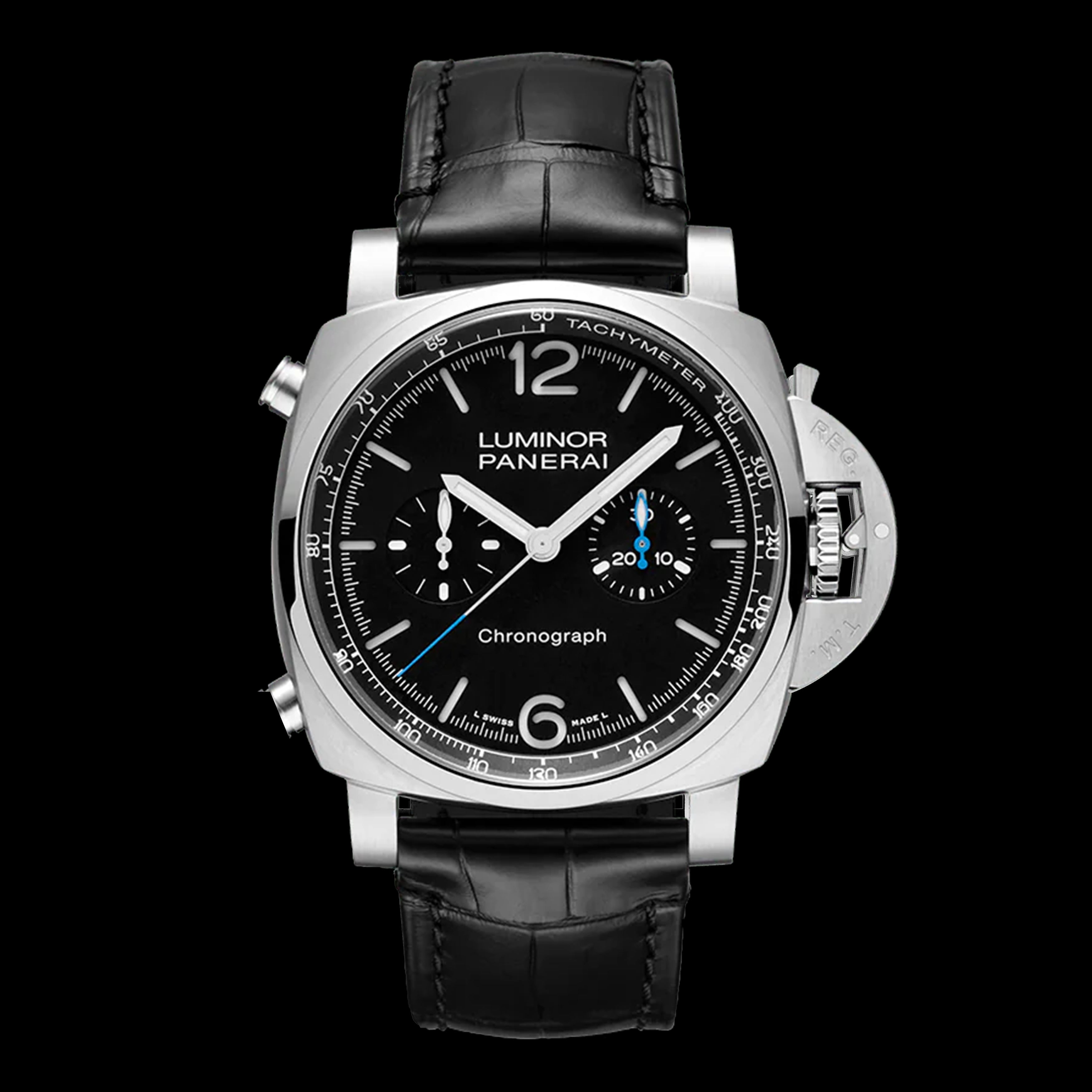 Panerai Luminor Chrono Watch, 44mm Black Dial, PAM01109