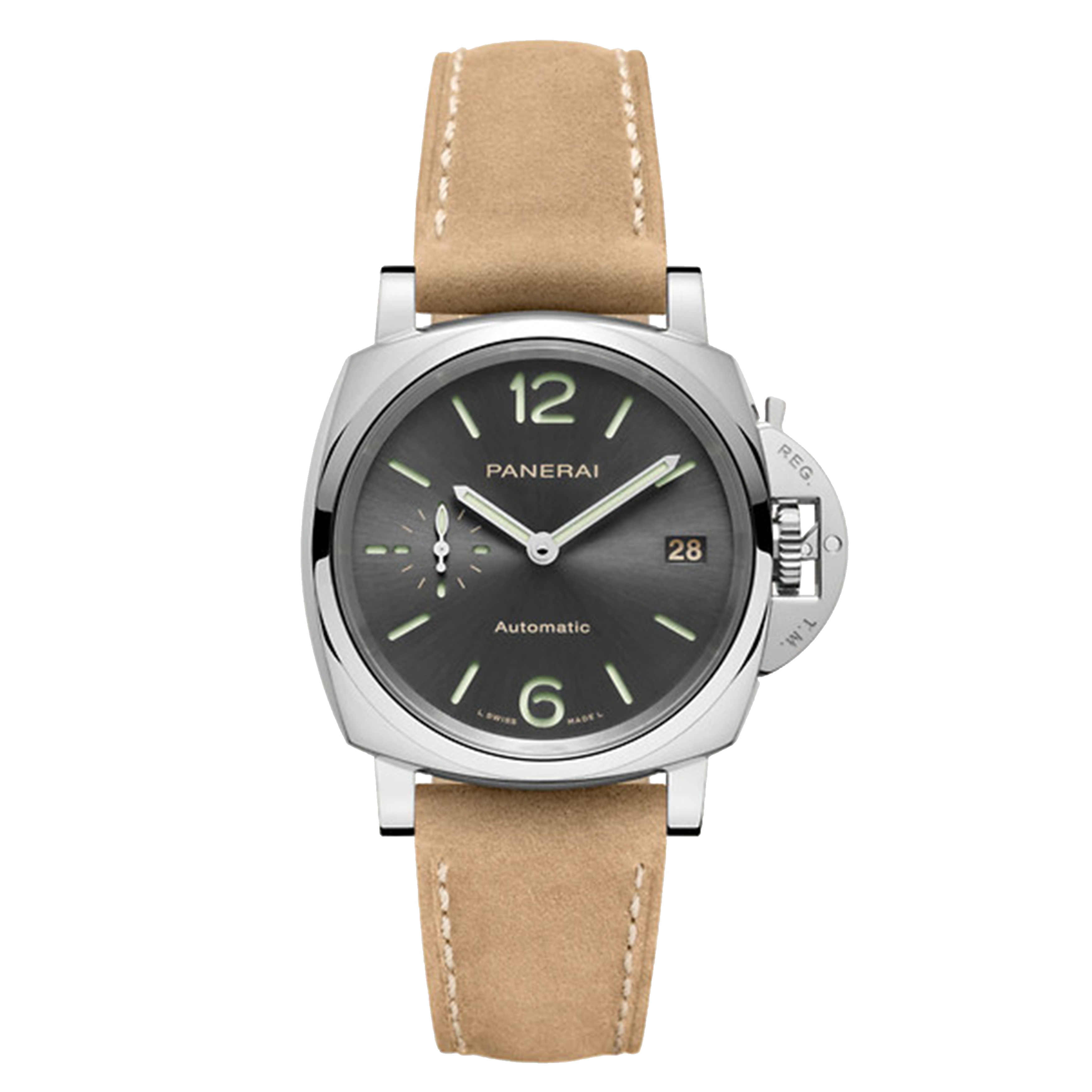 Panerai Luminor Due Watch, 38mm Grey Dial, PAM00755