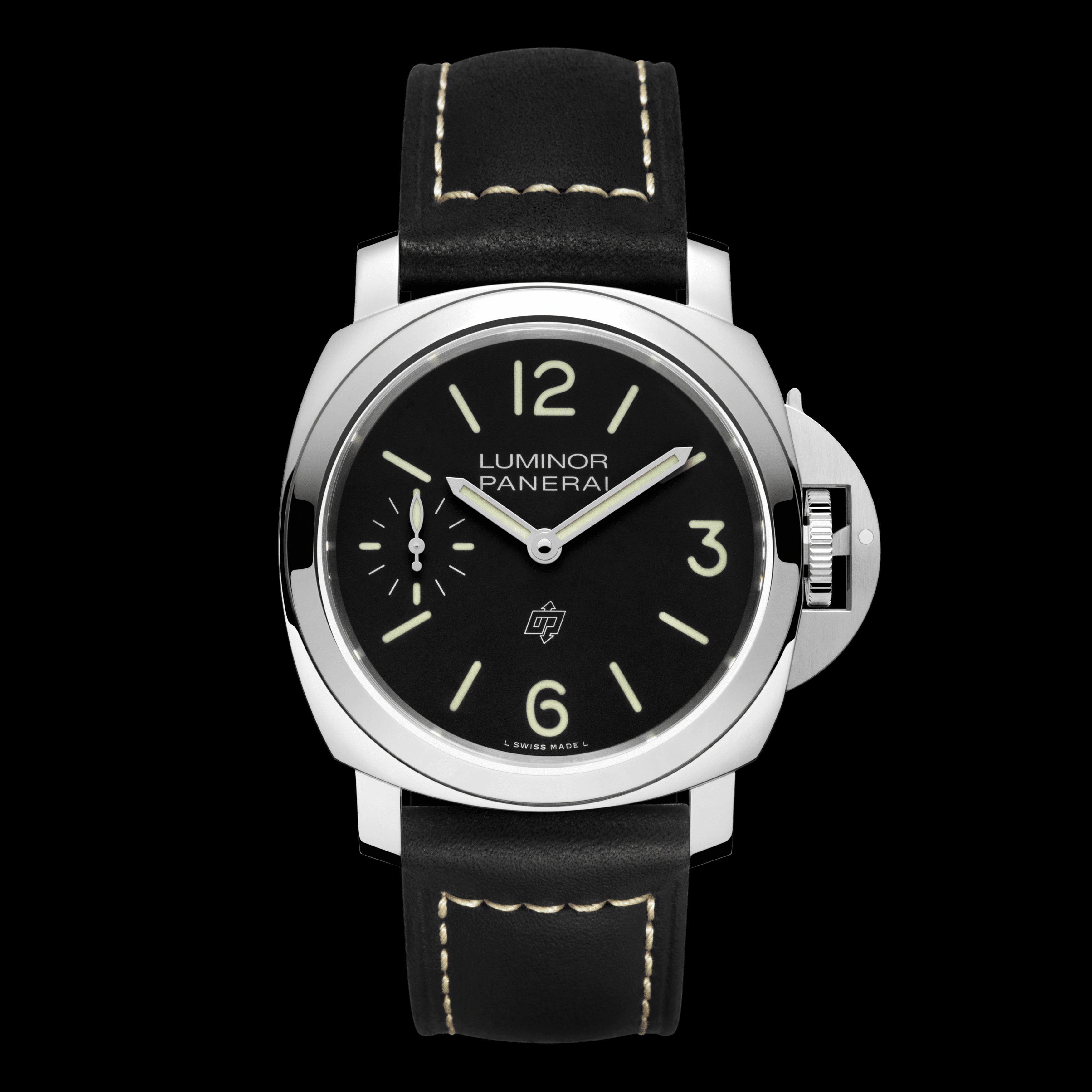 Panerai Luminor Logo Watch, 44mm Black Dial, PAM01084