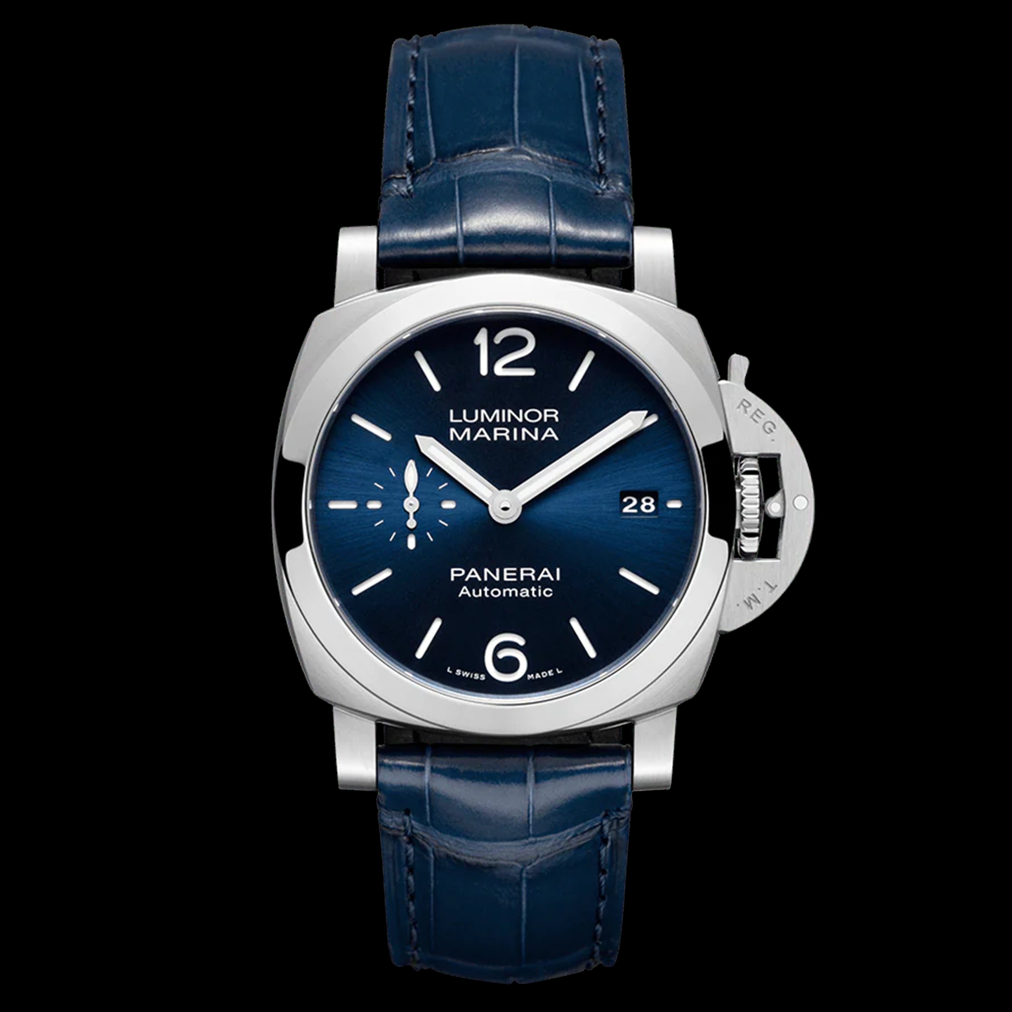 Panerai Luminor Quaranta Watch, 40mm Blue Dial, PAM01370