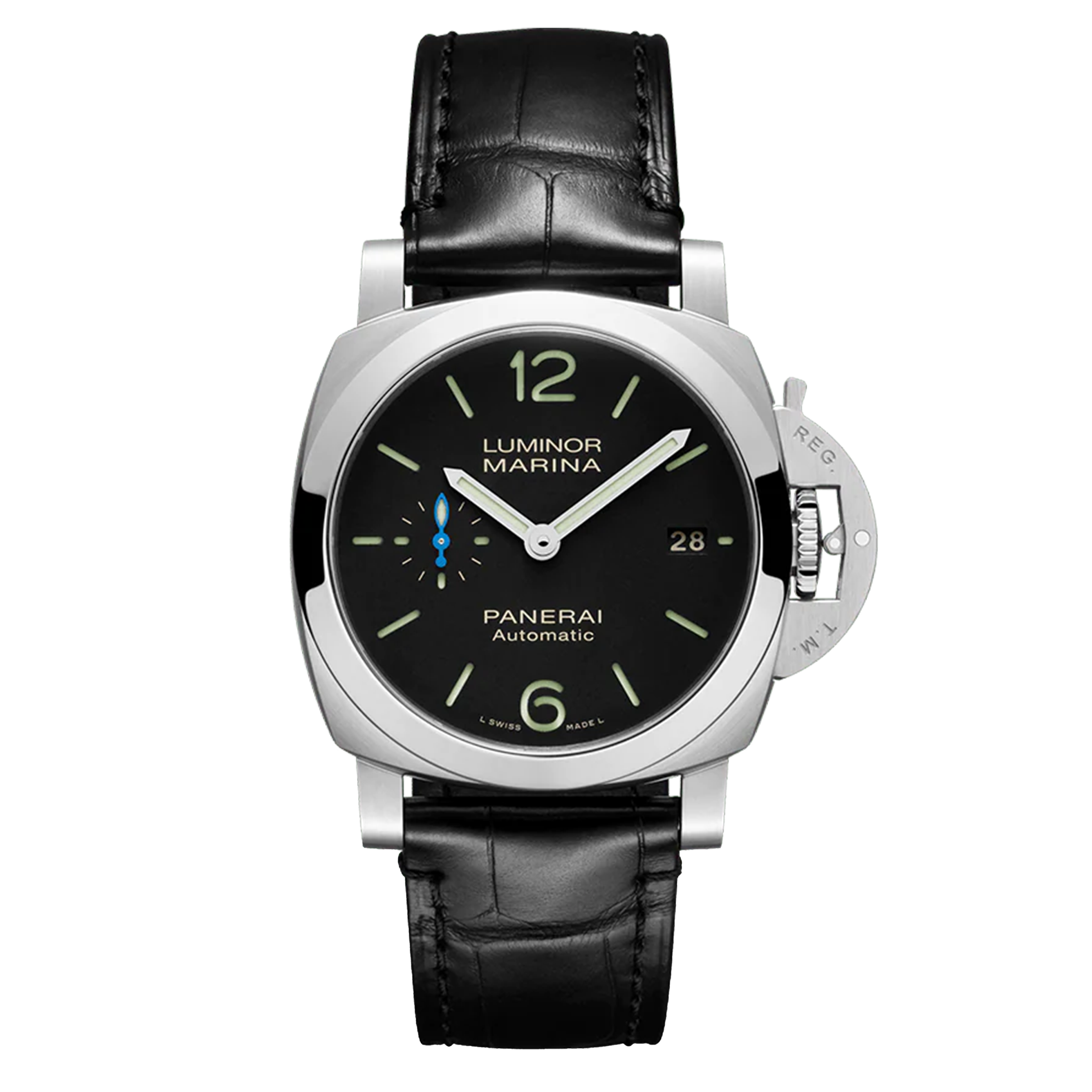 Panerai Luminor Quaranta Watch, 40mm Black Dial, PAM01372
