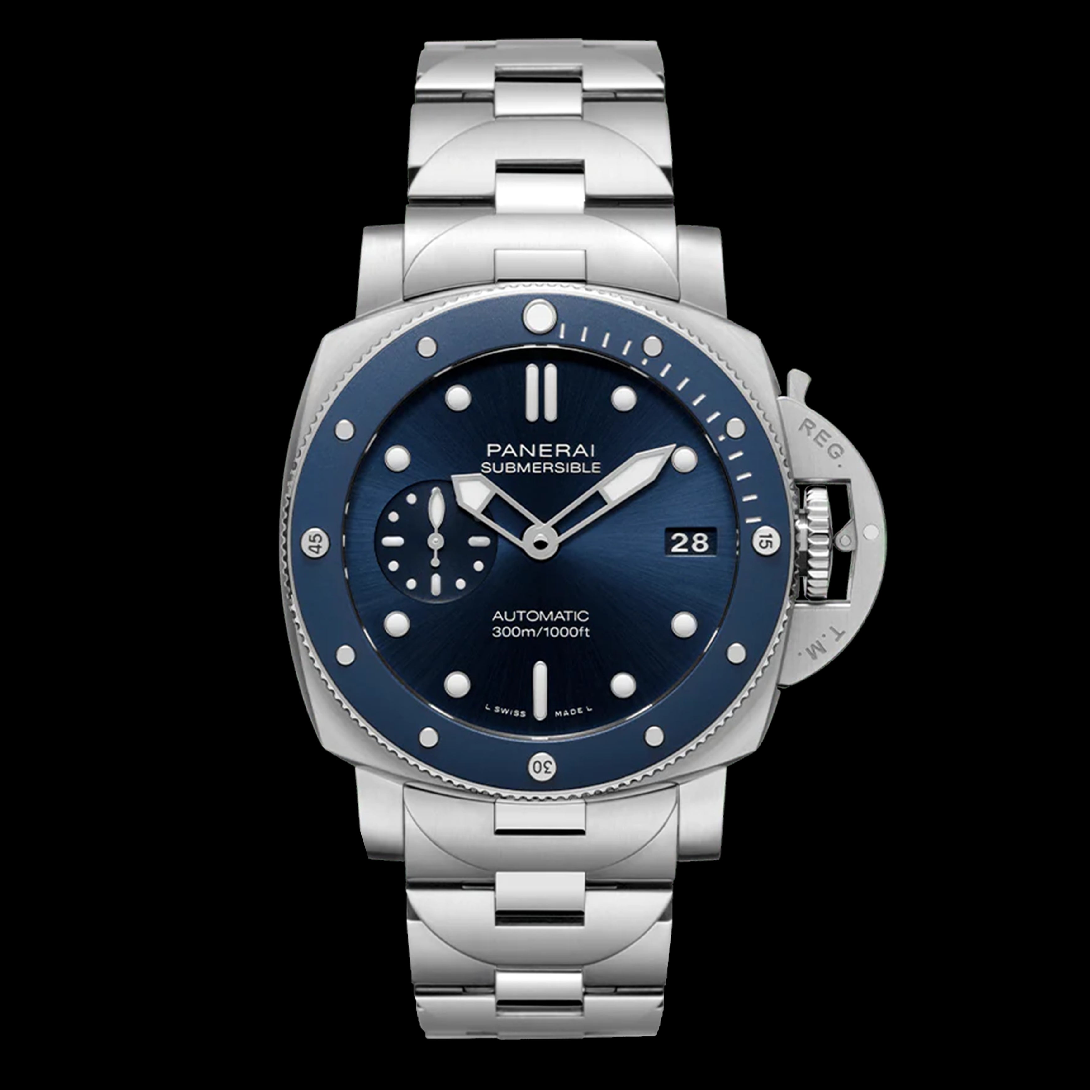 Panerai Submersible Blu Notte Watch, 42mm Blue Dial, PAM01068