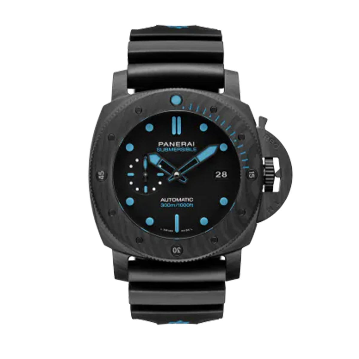Panerai Submersible Carbotech Watch, 47mm Black Dial, PAM02616
