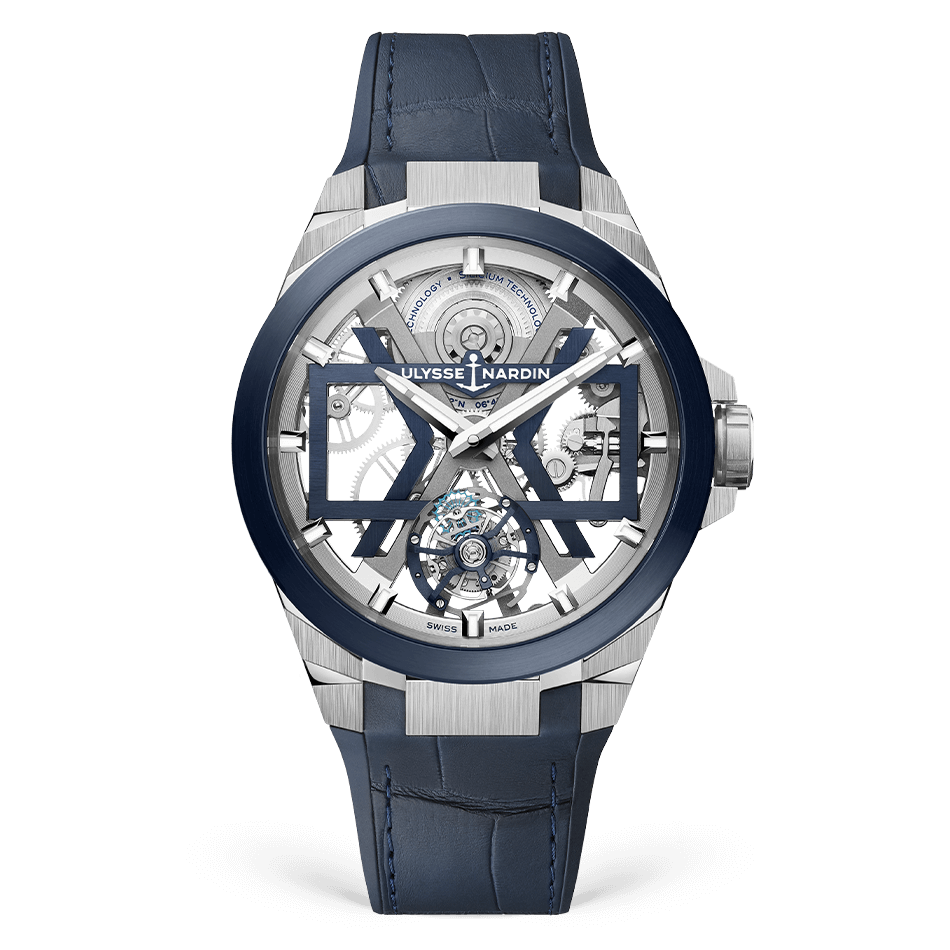 Ulysse Nardin Blast Tourbillon Watch, 45mm Blue Dial, 1723-400/03