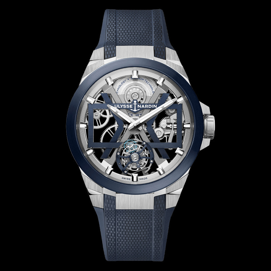 Ulysse Nardin Blast Tourbillon Watch, 45mm Blue Dial, 1723-400-3A/03