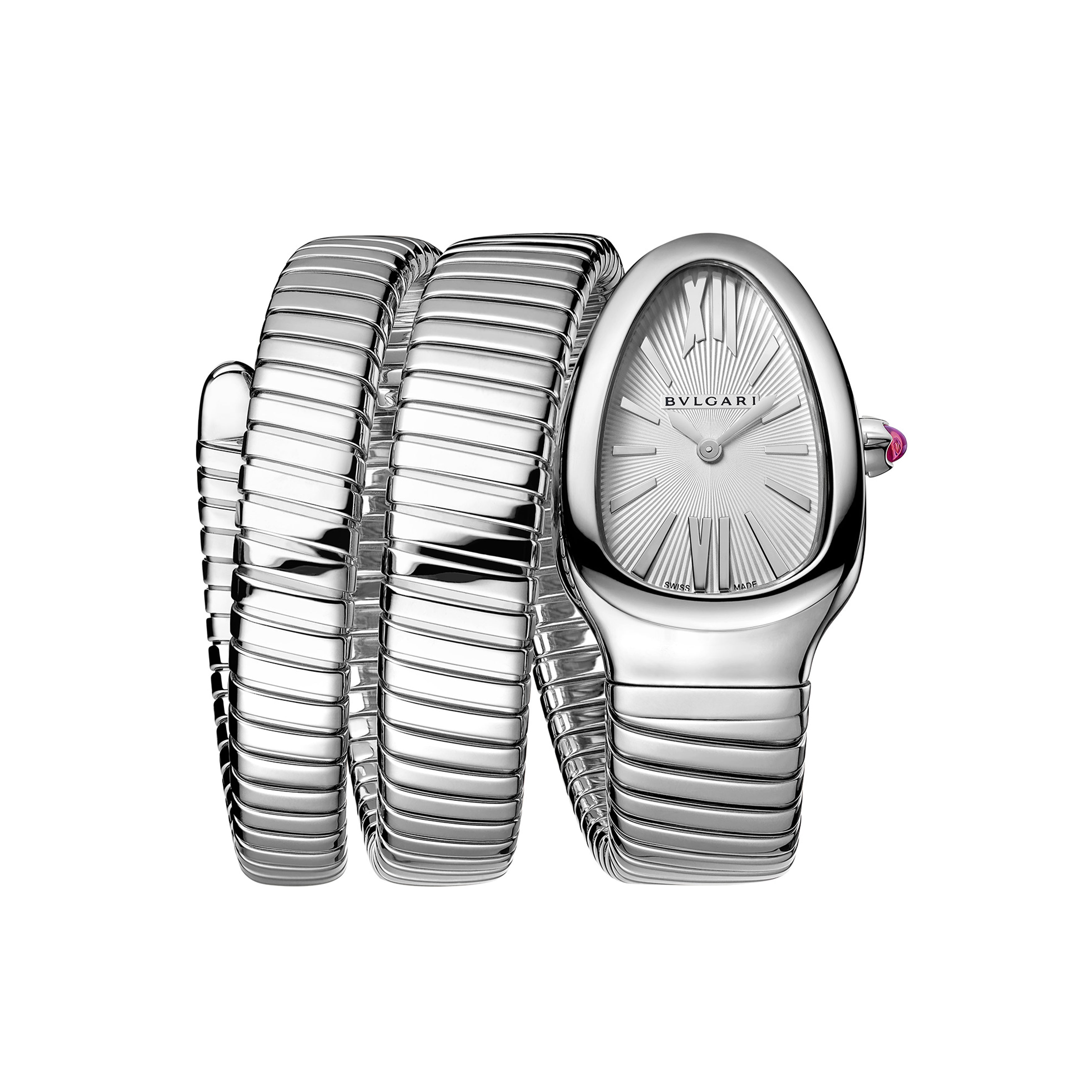 Bulgari Serpenti Tubogas Watch, 35mm White Dial, 101911