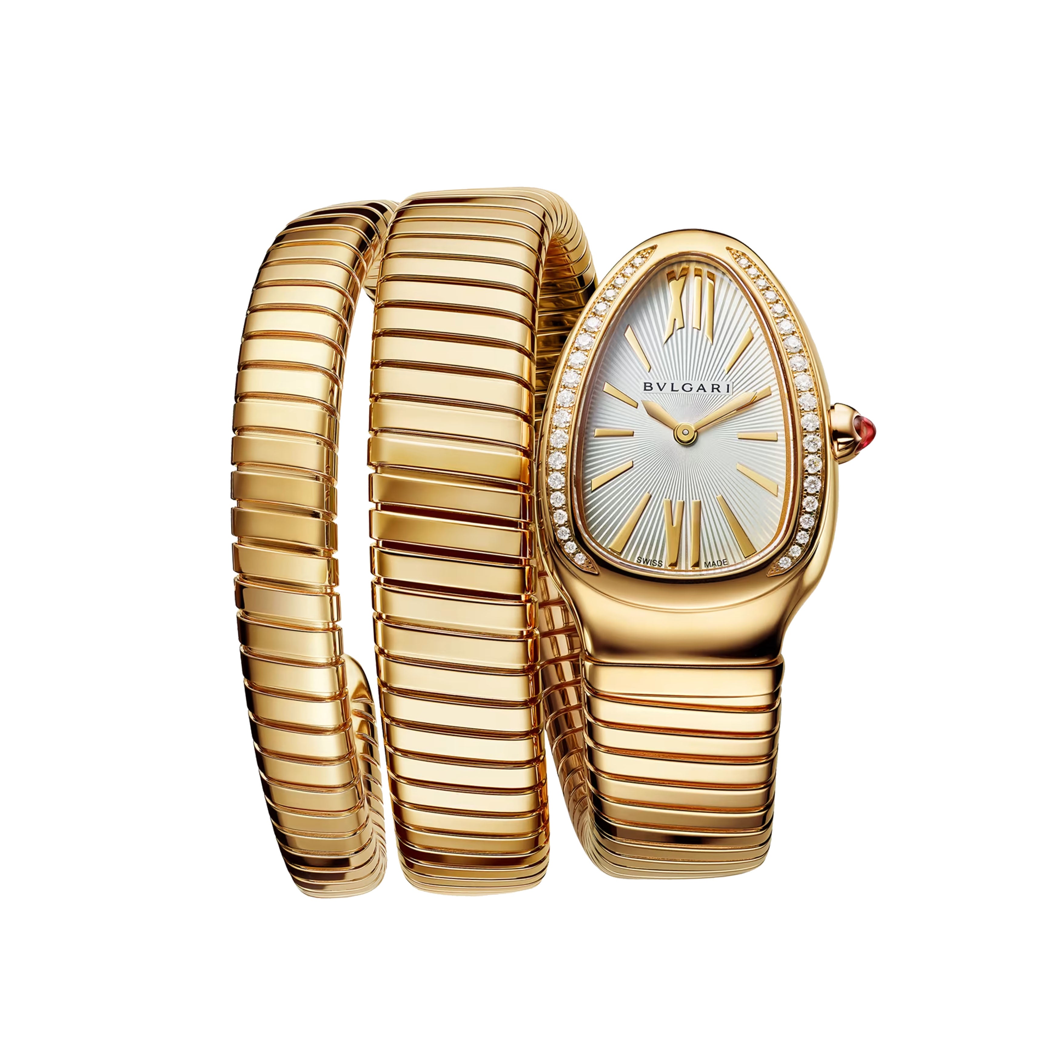 Bulgari Serpenti Tubogas Watch, 35mm White Dial, 101923