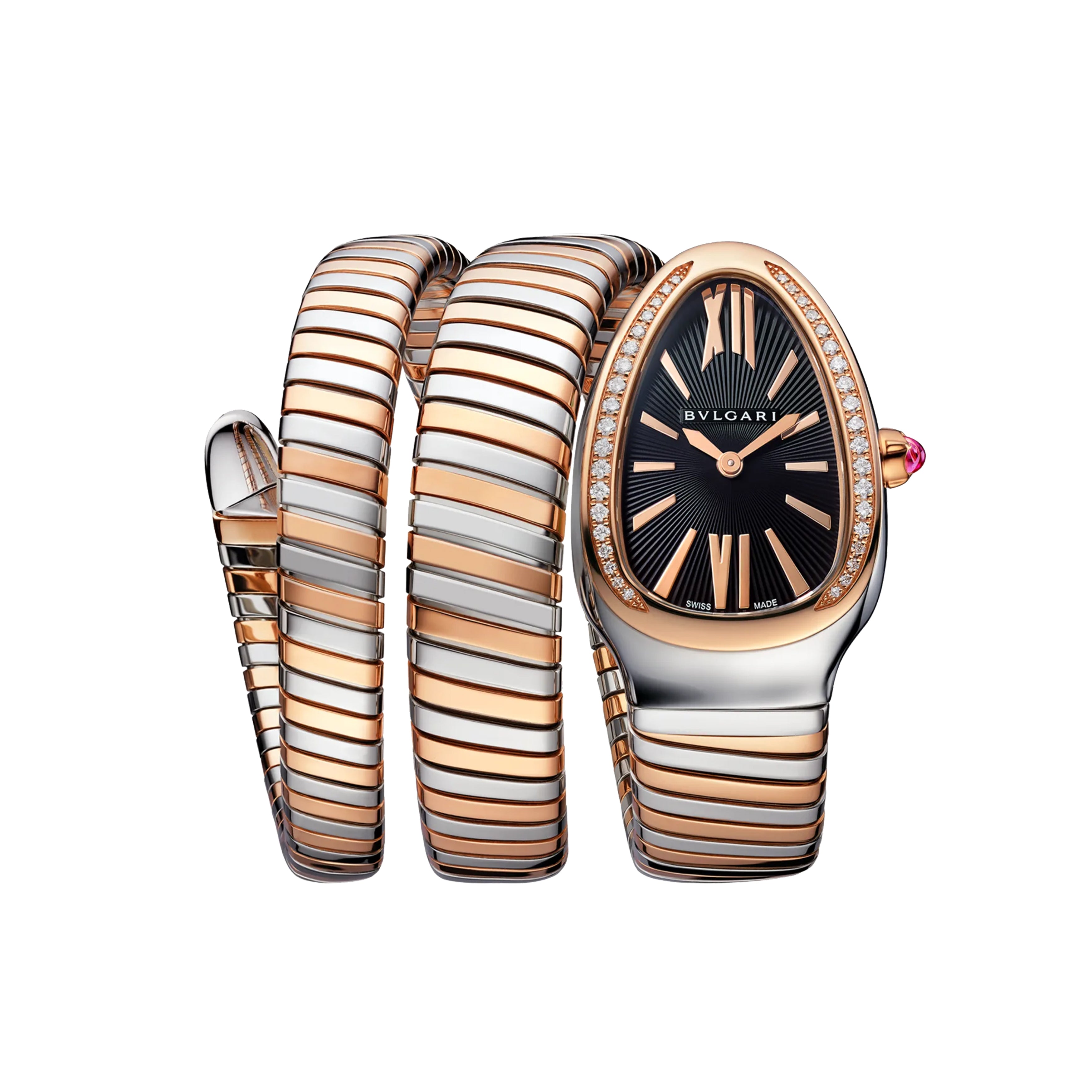 Bulgari Serpenti Tubogas Watch, 35mm Black Dial, 102099