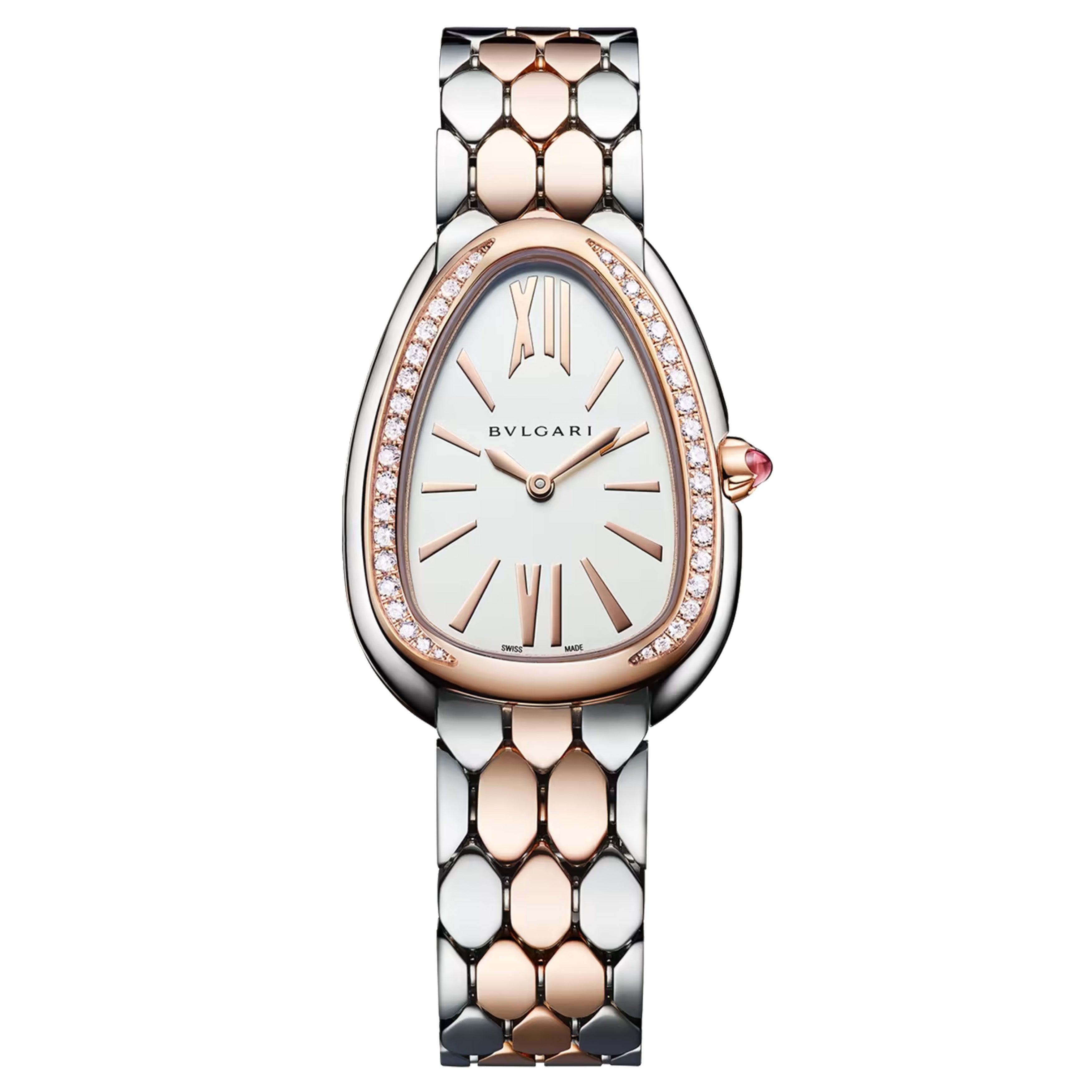 Bulgari Serpenti Seduttori Watch, 33mm White Dial, 103274