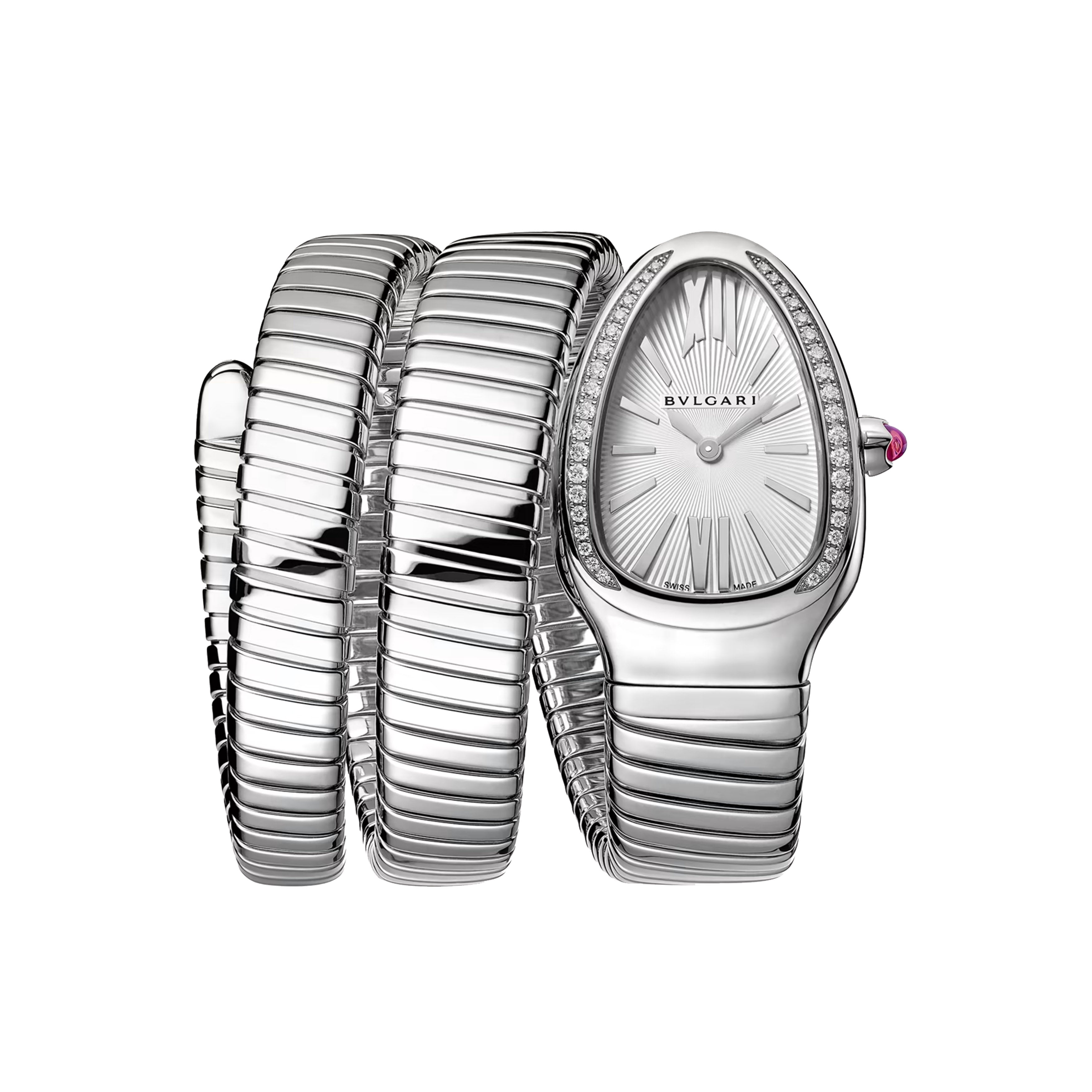 Bulgari Serpenti Tubogas Watch, 35mm White Dial, 101910