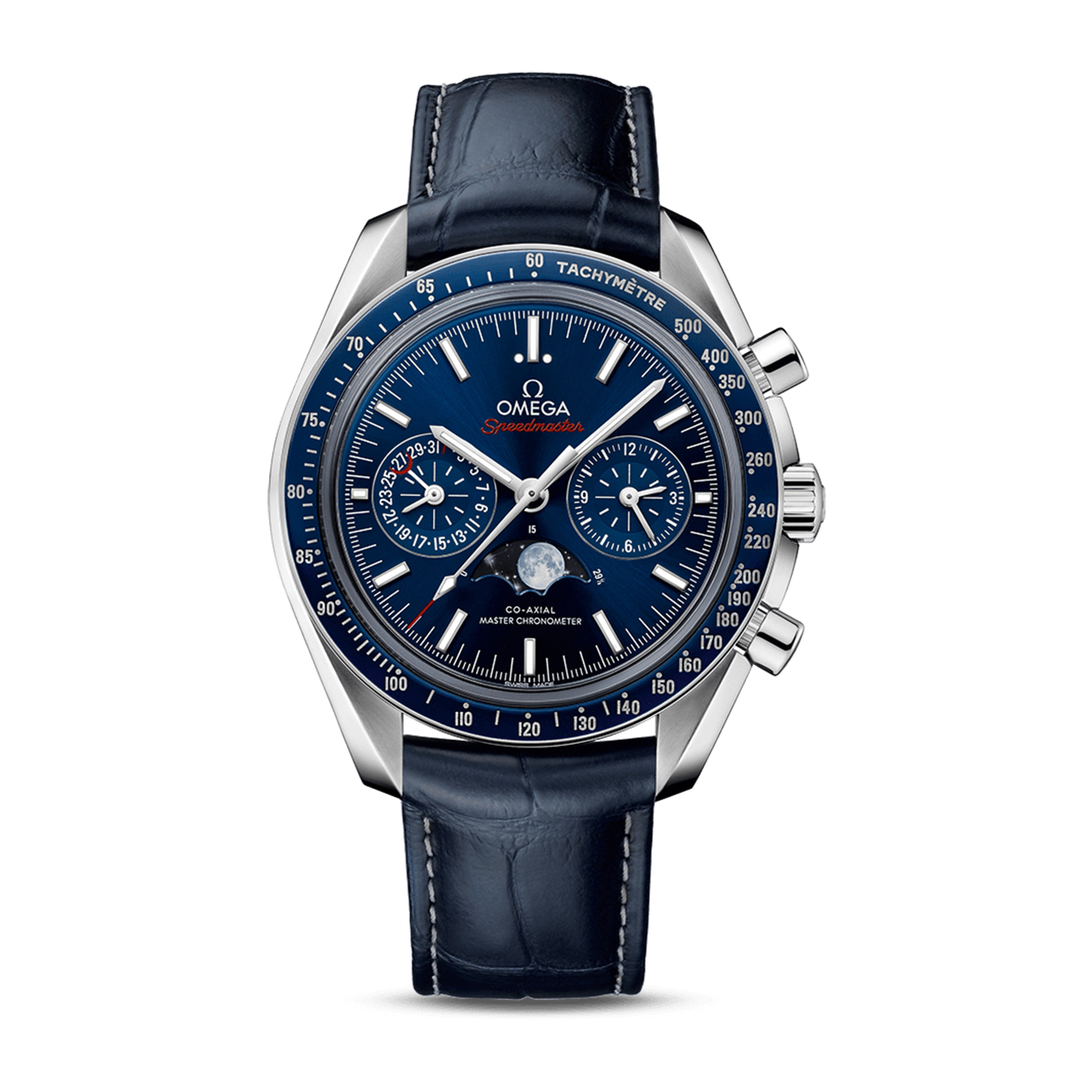 Omega Speedmaster Moonphase Watch, 44.25mm Blue Dial, 304.33.44.52.03.001