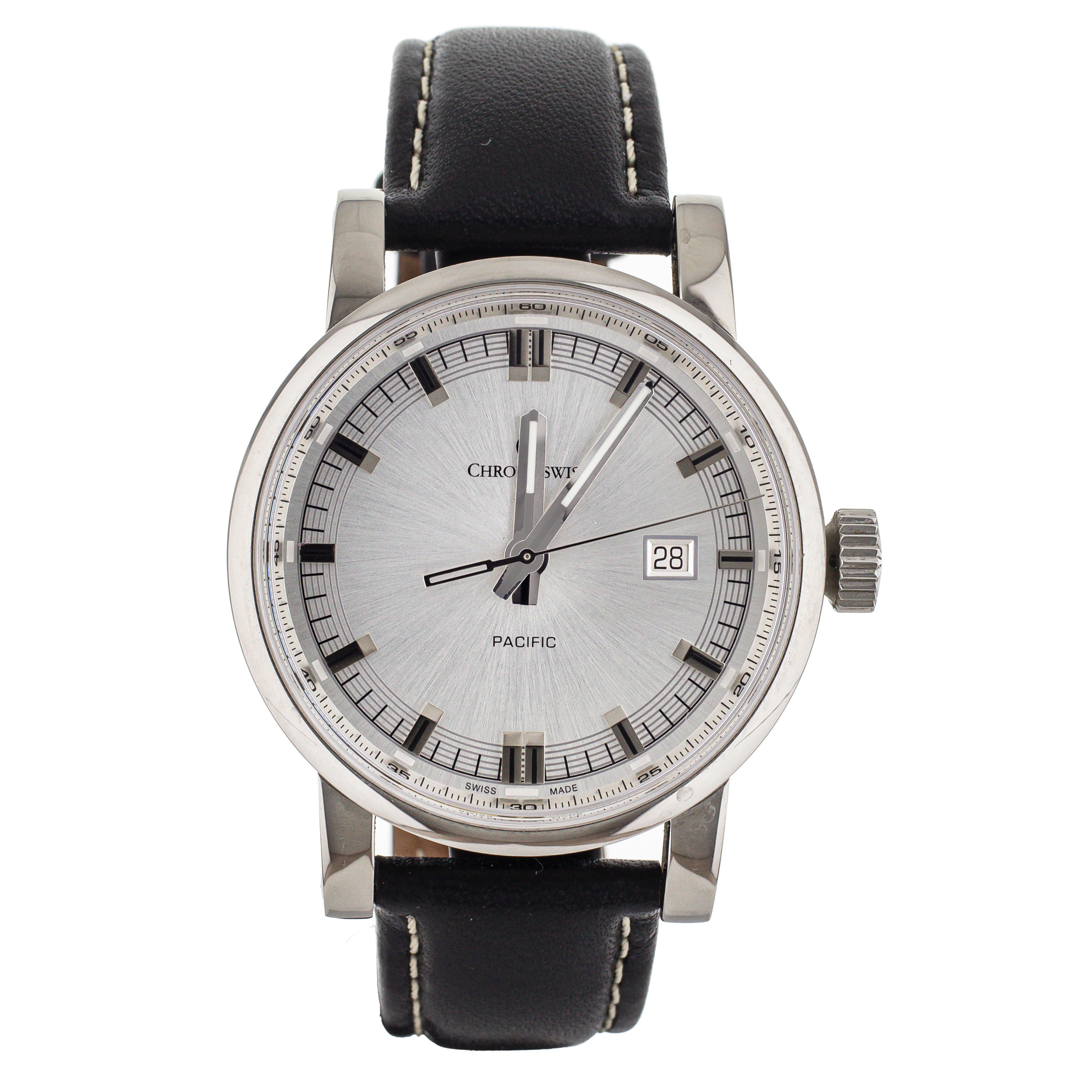 Chronoswiss Pacific Date Silver Dial Stainless Steel 42mm CH-2882-858 Full Set