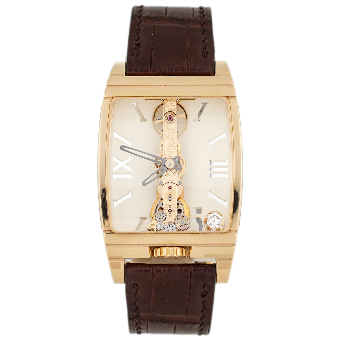 Corum Golden Bridge Yellow Gold White Dial Manual 31x50MM 113.560.56/0002