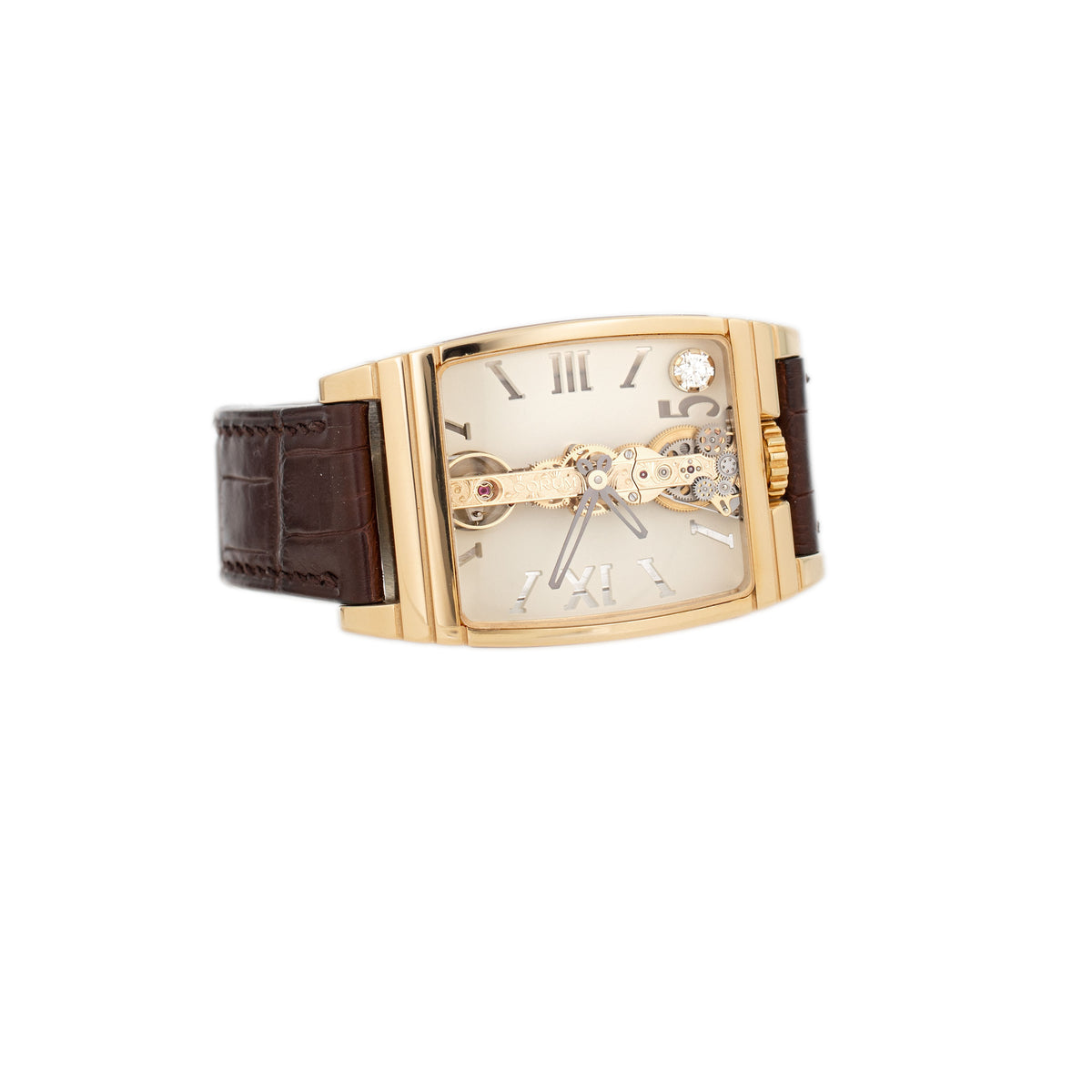 Corum Golden Bridge Yellow Gold White Dial Manual 31x50MM 113.560.56/0002