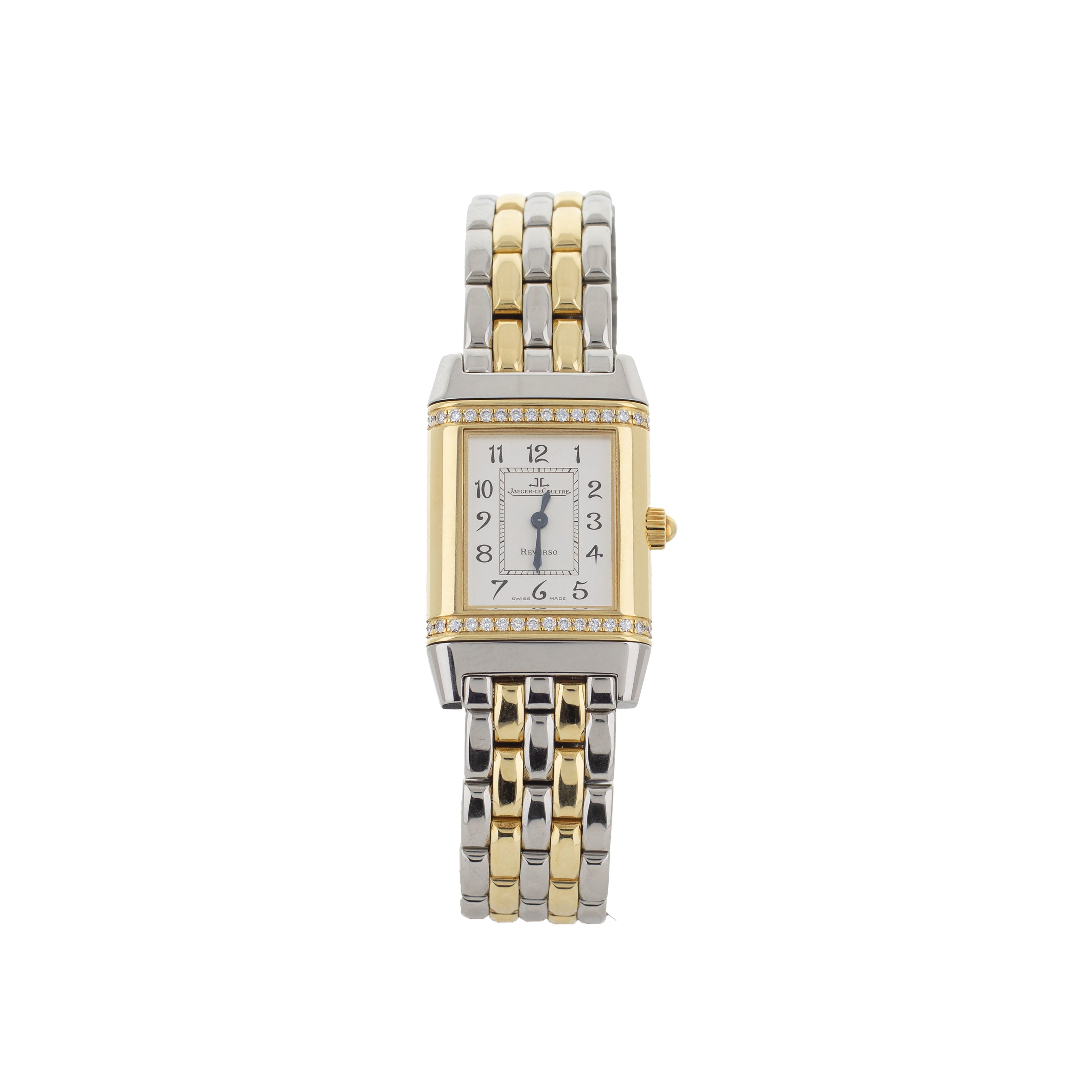 Jaeger-LeCoultre Reverso Florale Yellow Gold & Steel White Dial 21x33mm 265.5.08