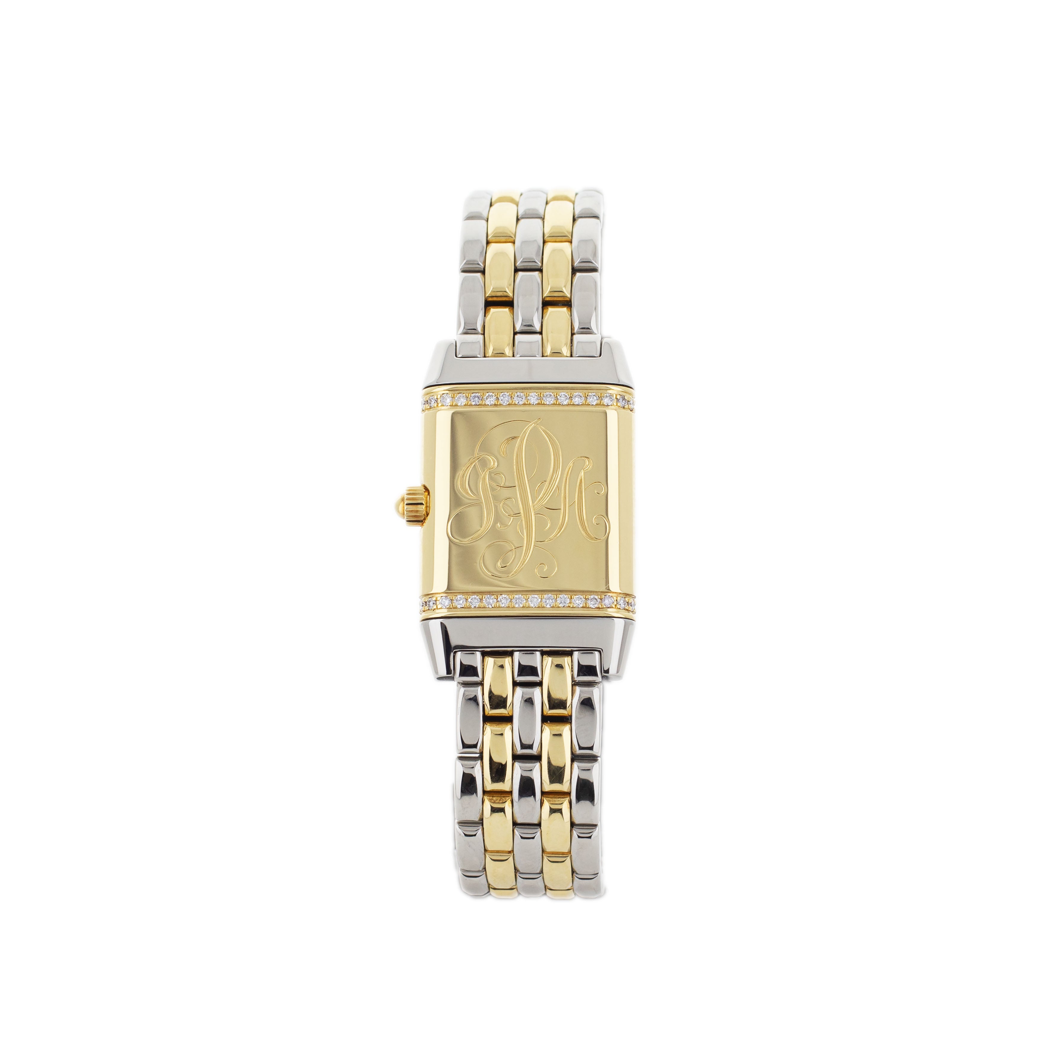 Jaeger-LeCoultre Reverso Florale Yellow Gold & Steel White Dial 21x33mm 265.5.08