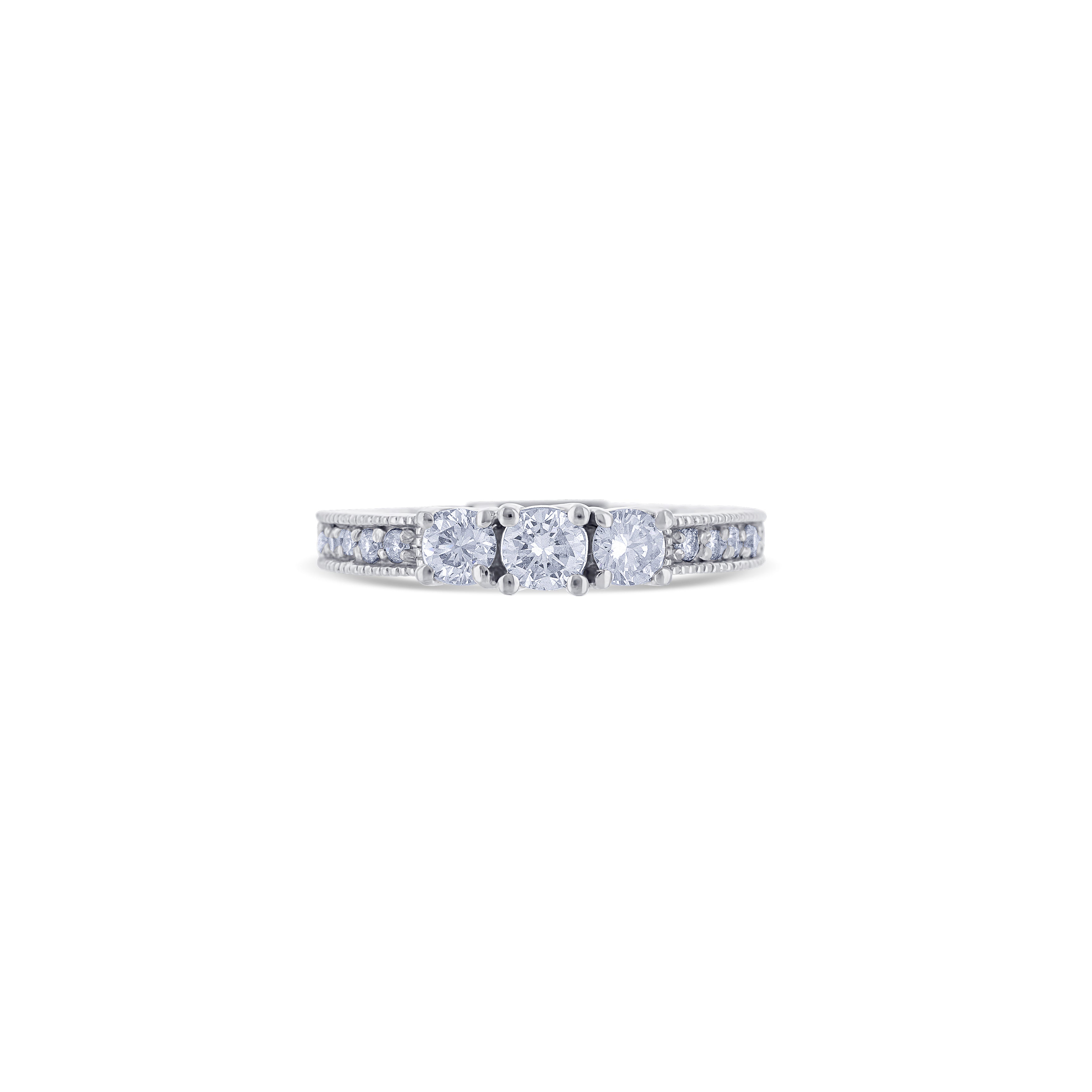 Three-Stone Diamond Engagement Ring