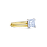18k Yellow Gold Wedding Set Solitaire Ring