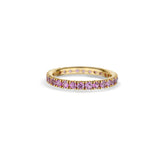 18K Rose Gold Round Pink Sapphire Eternity Band
