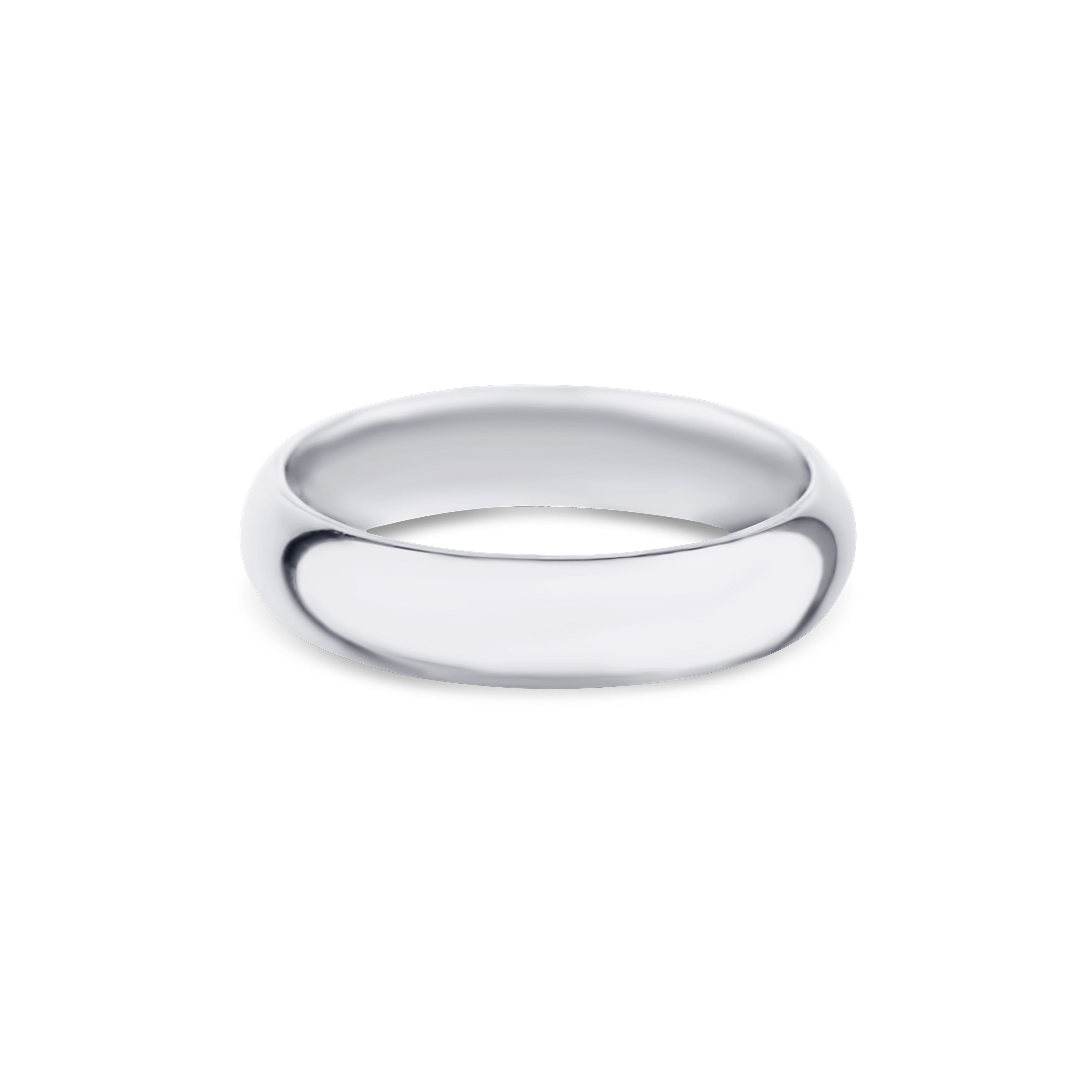 Platinum Low Dome Wedding Band 5mm