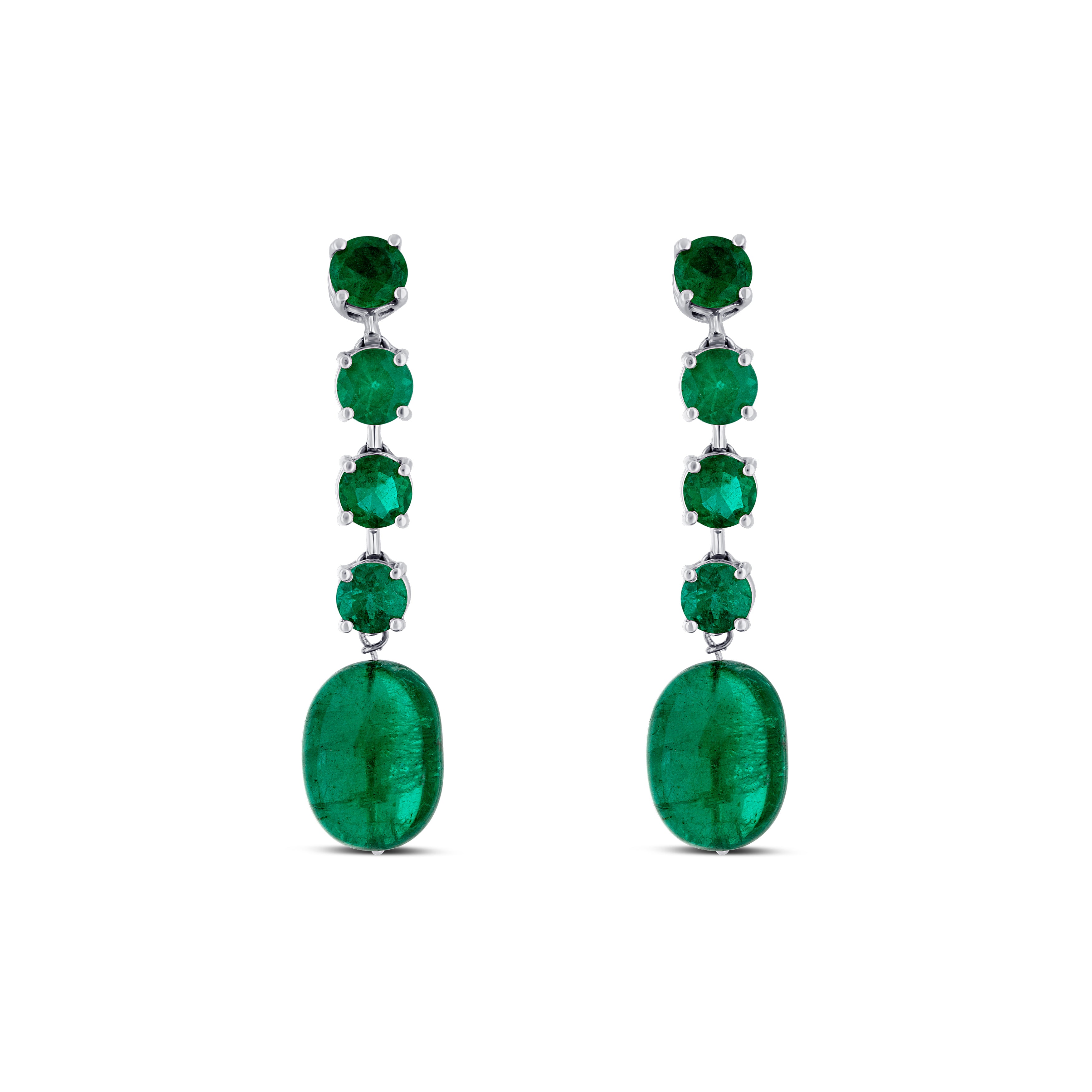 Fana Emerald and Diamond Teardrop Dangle Earrings ER1882E - Quest Jewelers