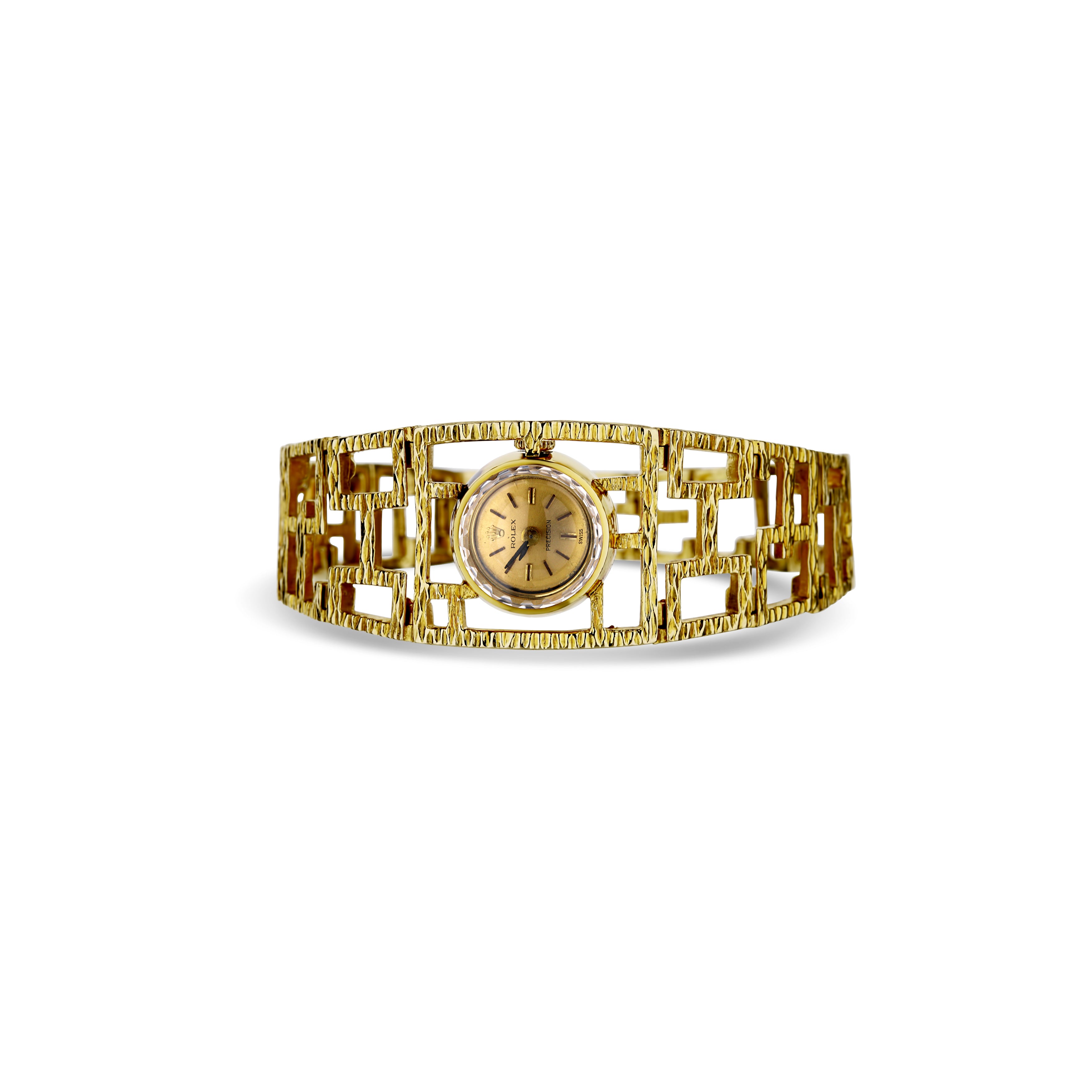 Rolex Vintage Precision  - Gold Dial, 6in Yellow Gold