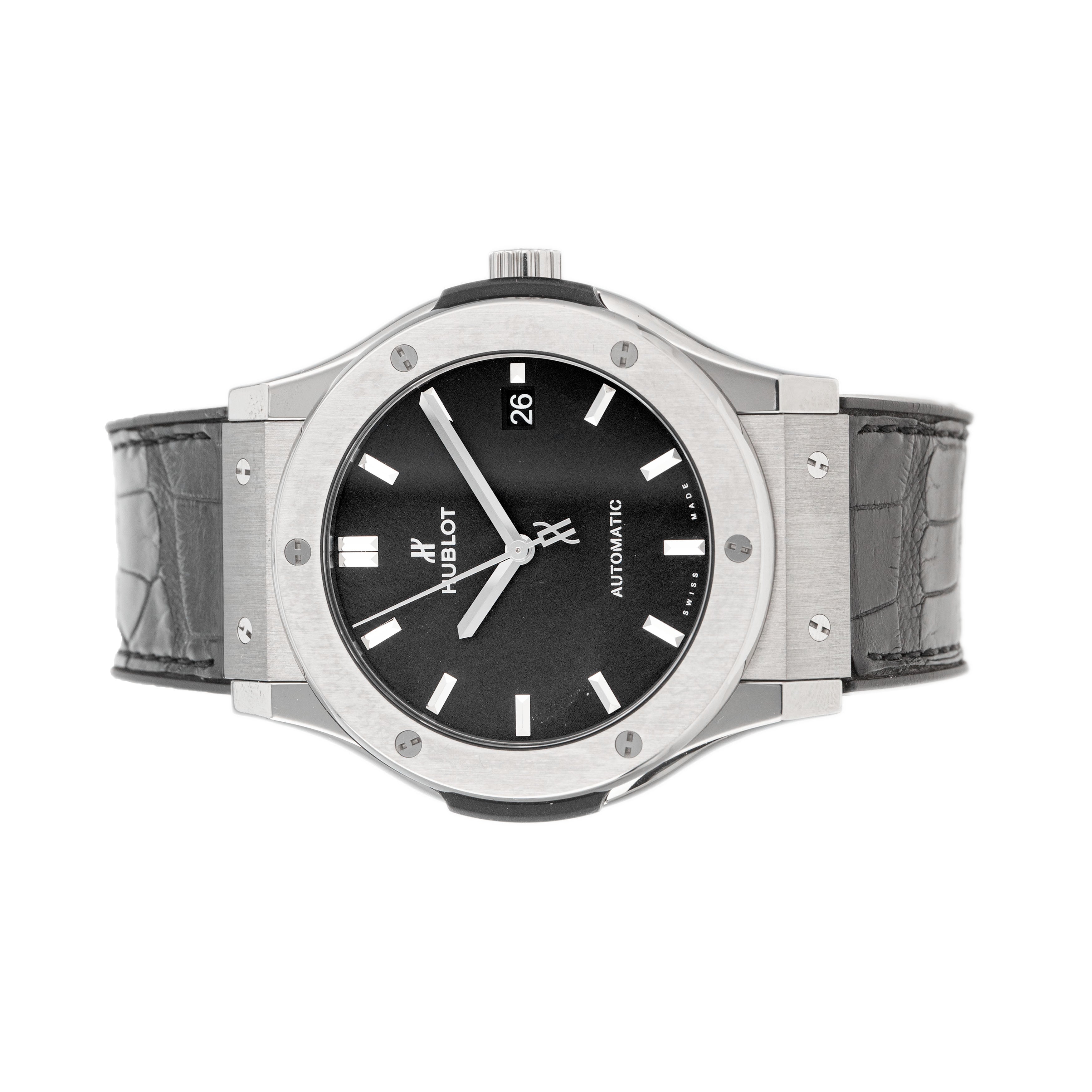 Hublot Classic Fusion Titanium Black Dial on Rubber 45mm 511.NX.1170.LR