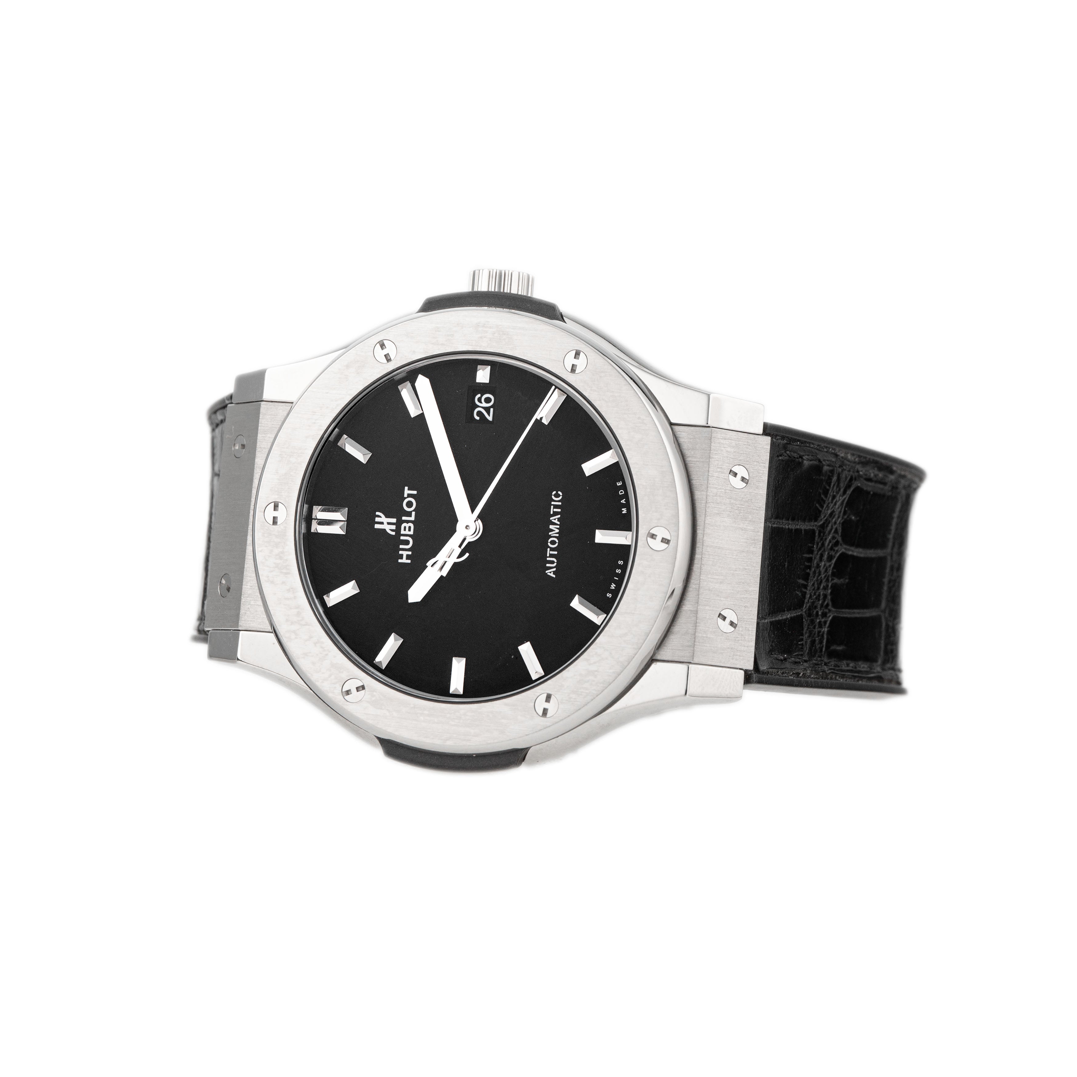 Hublot Classic Fusion Titanium Black Dial on Rubber 45mm 511.NX.1170.LR