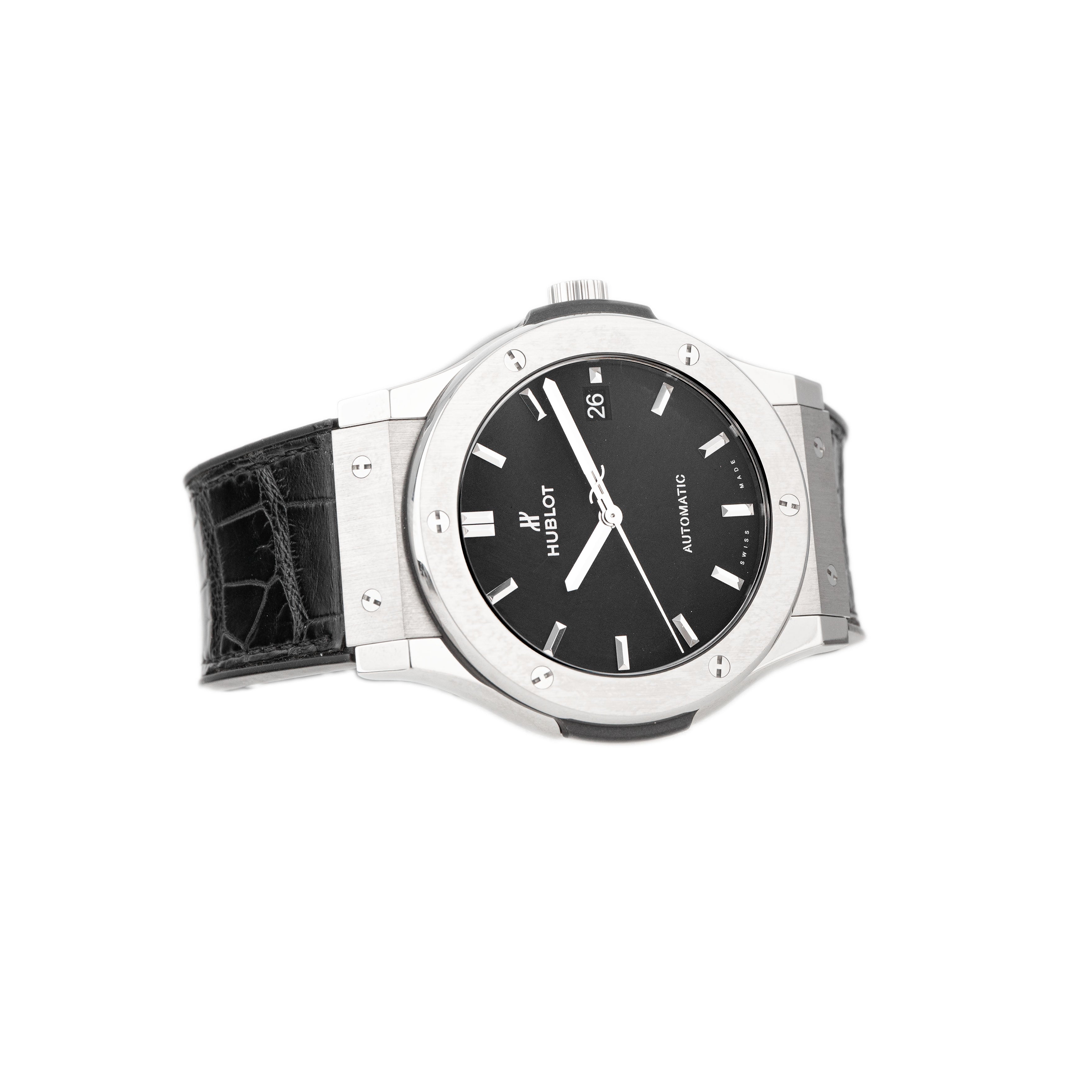 Hublot Classic Fusion Titanium Black Dial on Rubber 45mm 511.NX.1170.LR