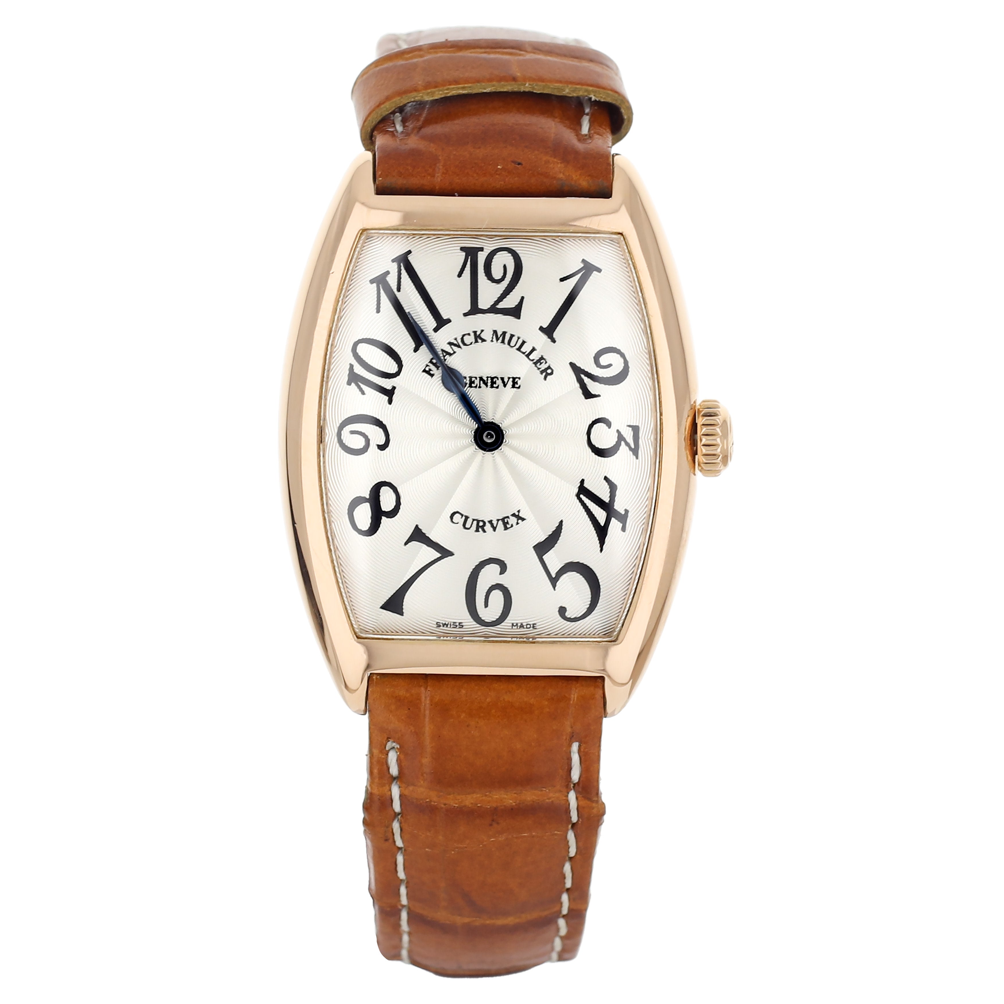 Franck Muller Casablanca Curvex Rose Gold Silver Dial Quartz 29mm 7502QZ