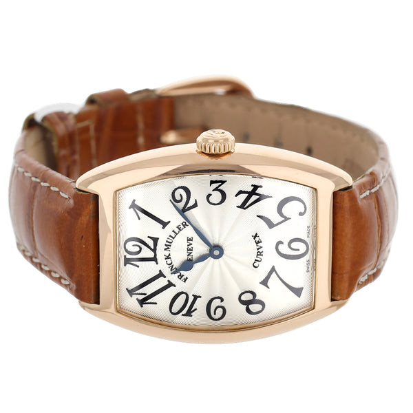 Franck Muller Casablanca Curvex Rose Gold Silver Dial Quartz 29mm 7502QZ