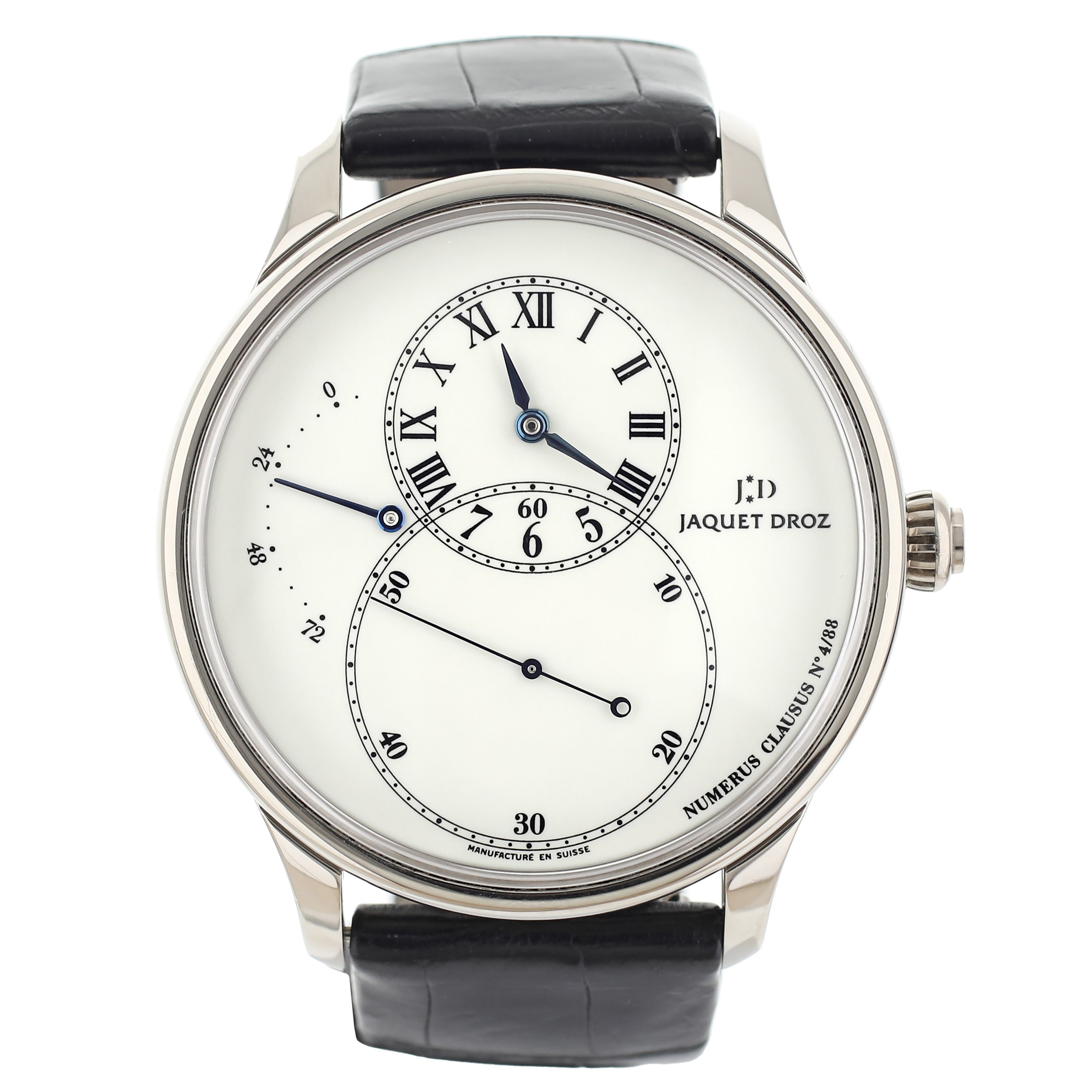 Jaquet Droz Grande Seconde Power Reserve White Gold Enamel Dial 43mm  j027034202