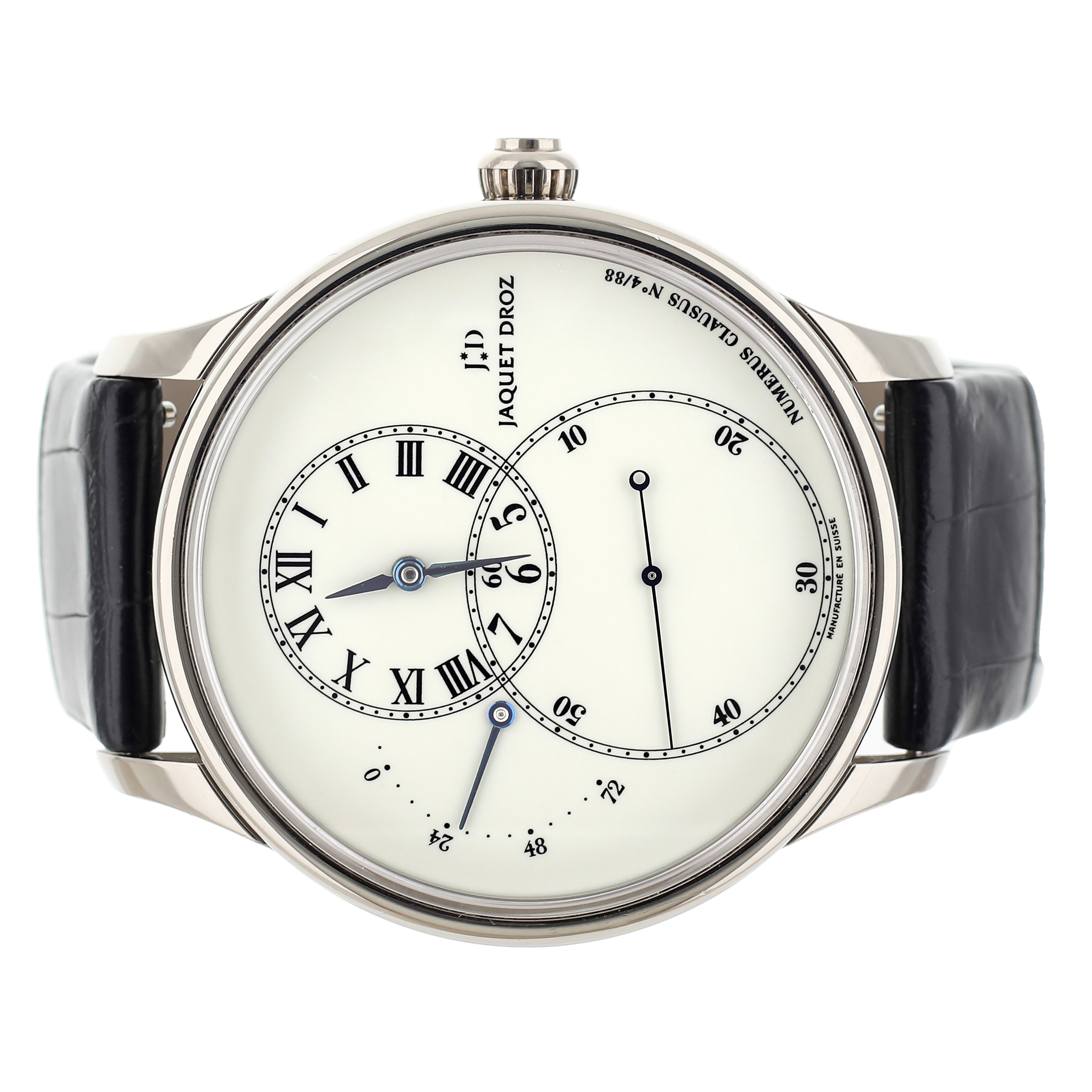 Jaquet Droz Grande Seconde Power Reserve White Gold Enamel Dial 43mm  j027034202