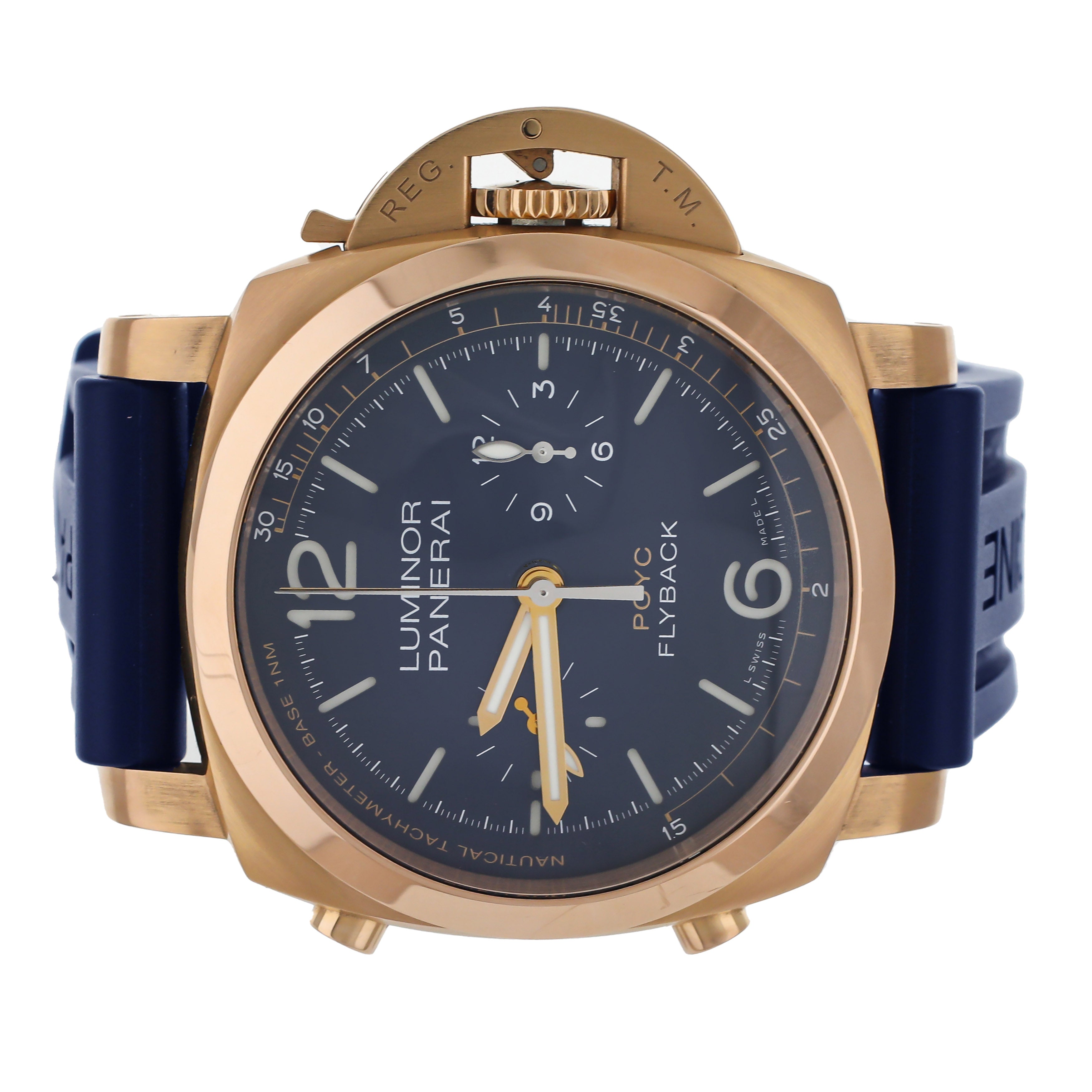 Panerai Luminor Yacht Challenge Flyback Blue Rose Gold 44mm PAM1020 Fu