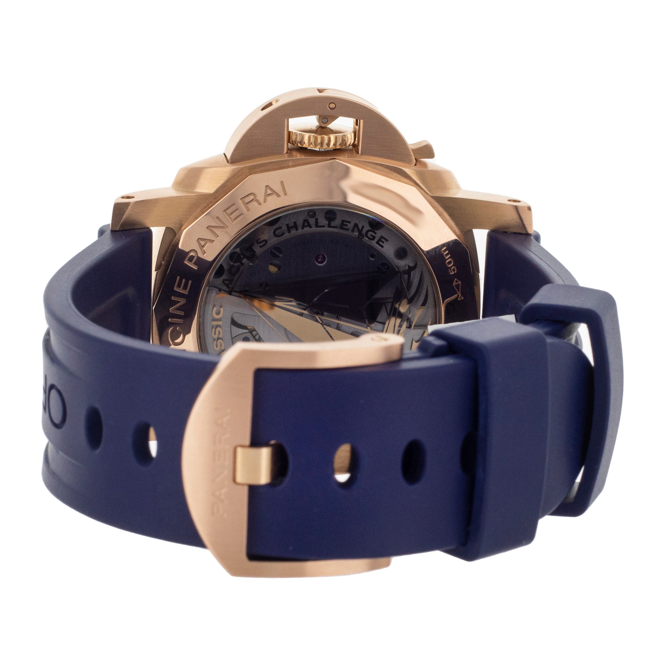 Panerai Luminor Yacht Challenge Flyback Blue Rose Gold 44mm PAM1020 Fu