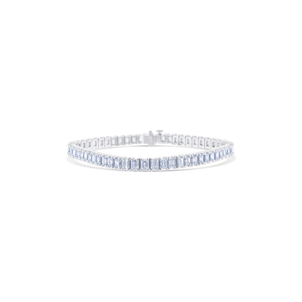 Diamond Tennis Bracelet with Emerald Cut Diamonds