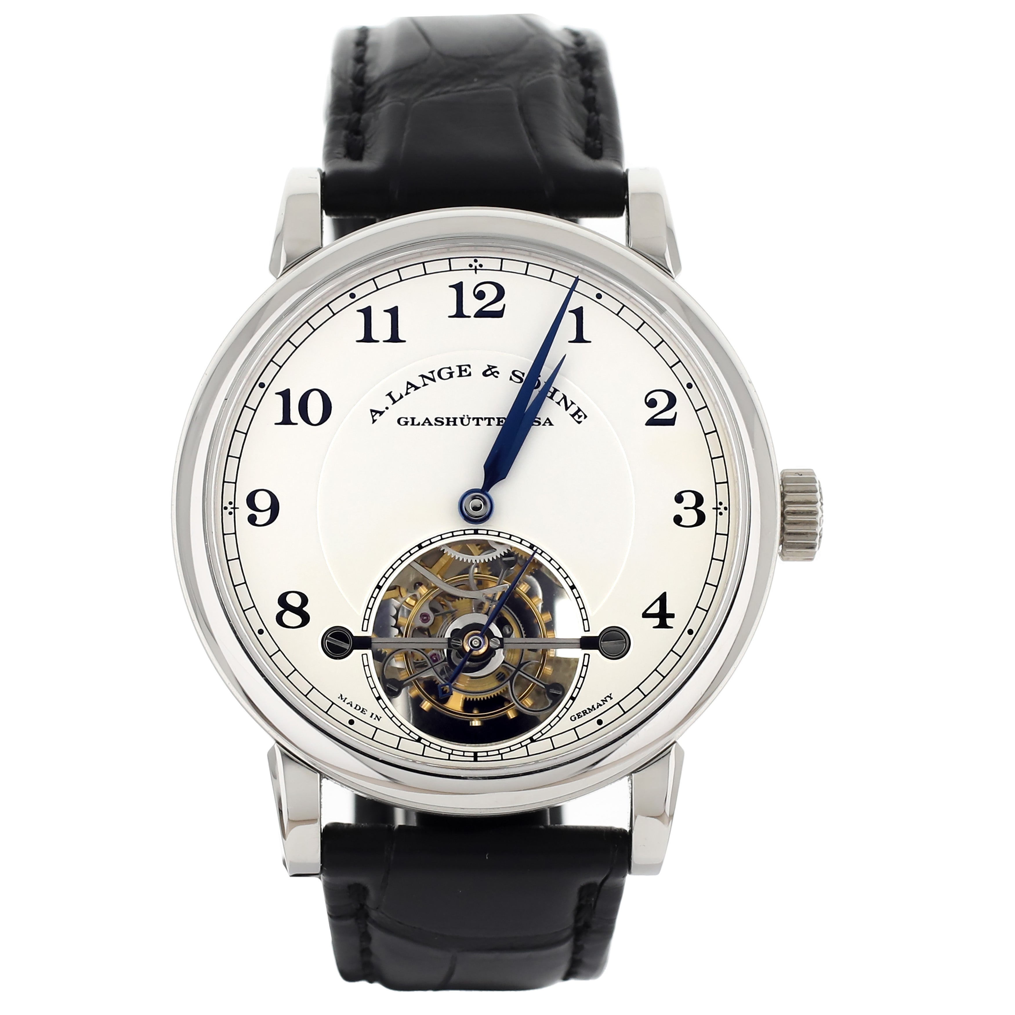 A. Lange Sohne 1815 Tourbillon Silver Dial Platinum Manual 39.5mm 730.025F