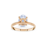 Oval Solitaire Set in 14k Rose Gold