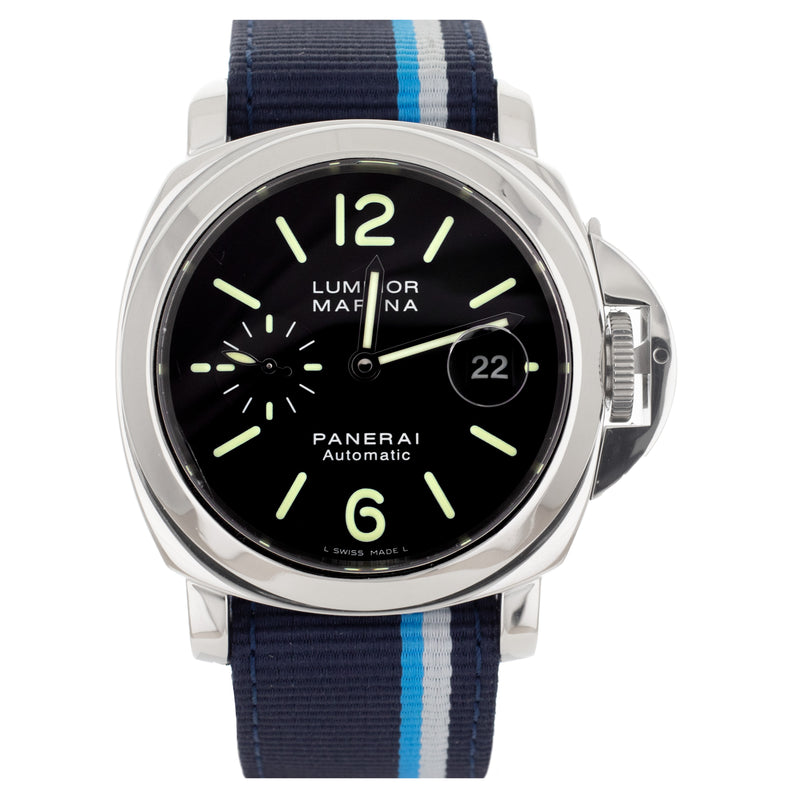 Panerai Luminor Marina Marine Black Dial Stainless Steel Nato 44mm PAM00104