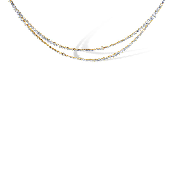 Leo Pizzo 18k Yellow Gold Fancy Diamond & White Diamond Lariat