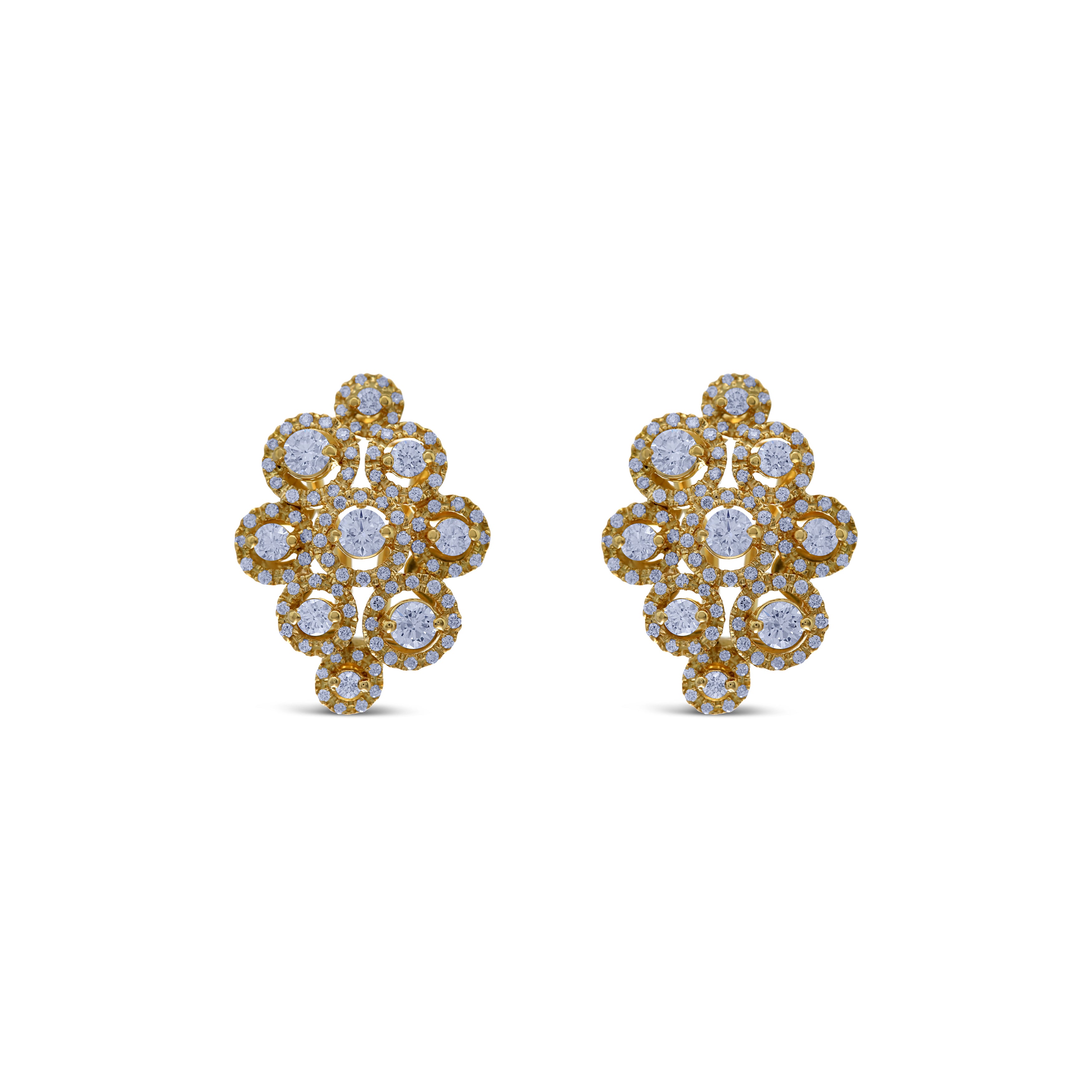 Previously Owned Princess and Round-cut THE LEO Diamond Earrings 1 ct tw  14K White Gold | Kay Outlet