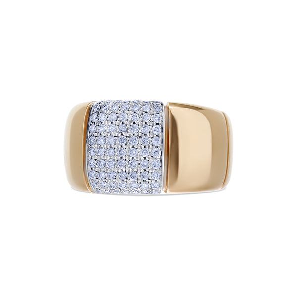 Leo Pizzo 18k Rose Gold Diamond Wide Band